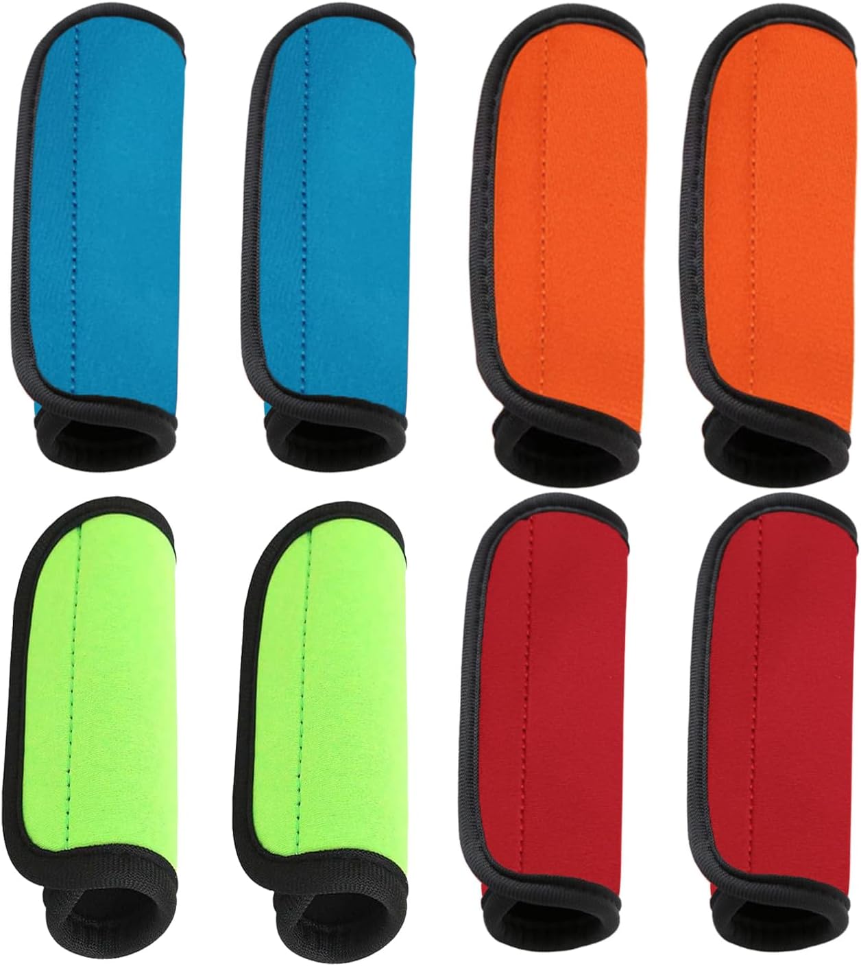 8 Pcs Luggage Handle Wrap Soft Comfortable Luggage Handle Sleeve Travel Suitcase Accessory with Padded Grip Colorful Luggage Identifier Tag for Easy Travel and Identification (4 Color)