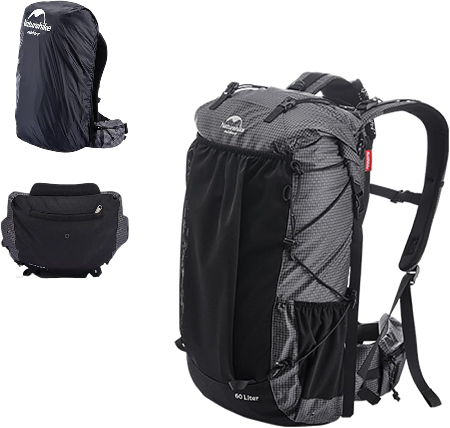 Naturehike 40L+5L Internal Frame Hiking backpacking backpack, Camping Waterproof Bag, Ultralight Outdoor Daypack with Rain Cover for Hiking, Backpacking, Rucking, Camping Survival