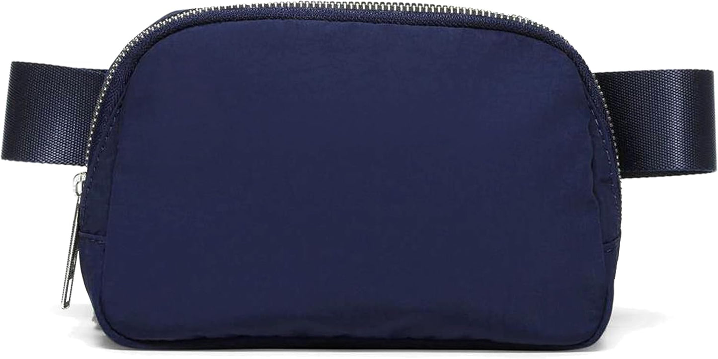 Fanny Pack Crossbody Bag Trendy Waterproof Small Cross Body Purse for Women Men Fashion Waist Packs Mini Belt Pouch Chest Bum Hip Bag Lulu Dupes for Travel Vacation Running True Navy