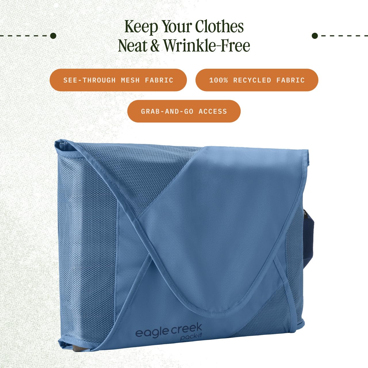 Eagle Creek Pack-It Reveal Garment Folder, Large, Blue Dawn