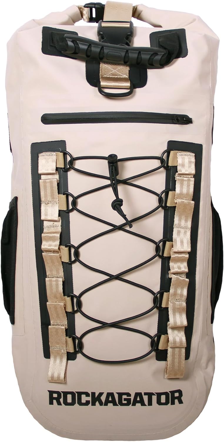 Rockagator Waterproof Backpack - HYDRIC Series Water Proof Floating Dry Bag River Pack (Desert Tan, 40 L)