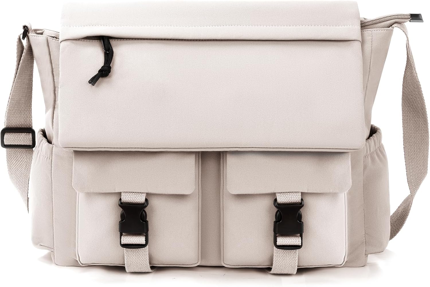 Travel Messenger Bag for Women Men: Durable Canvas Crossbody Handbag with Adjustable Strap