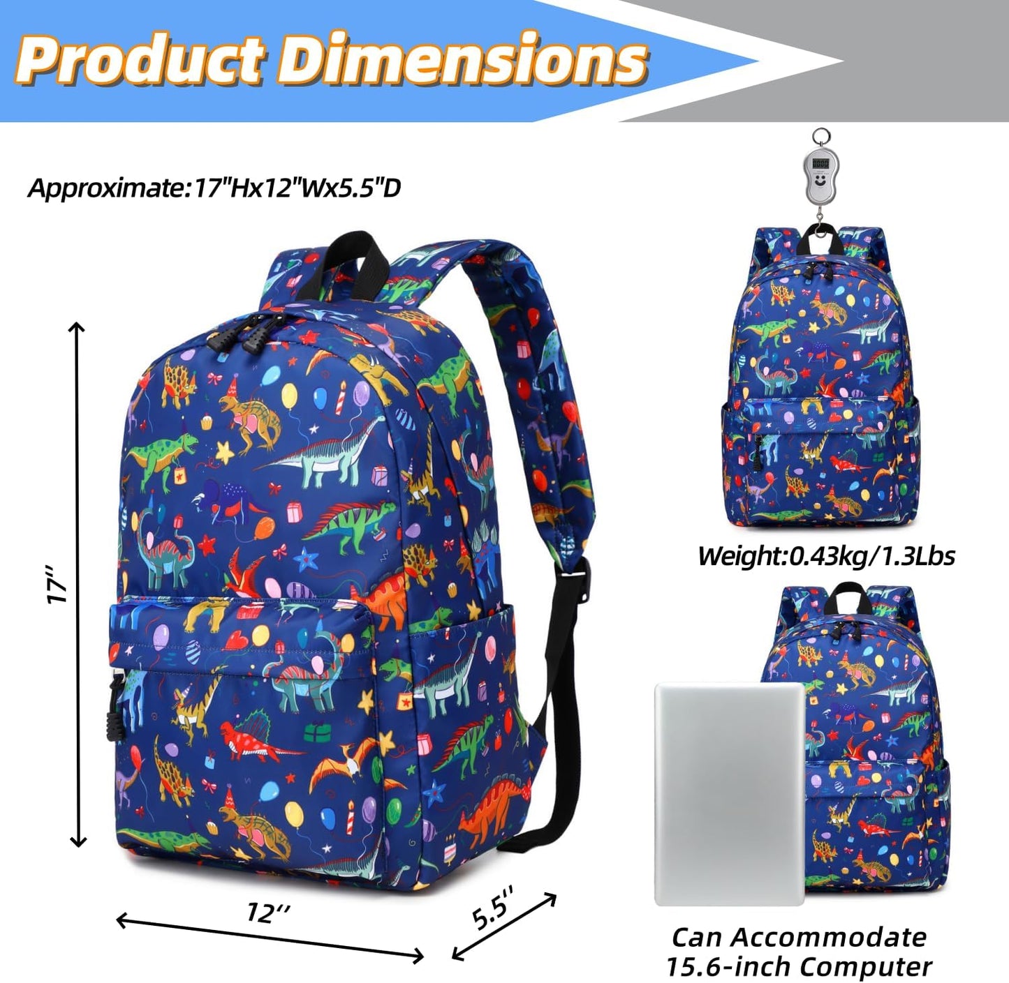 Backpack For Boy Elementary School Bookbag Durable Kid's Backpack Lightweight Travel Daypack