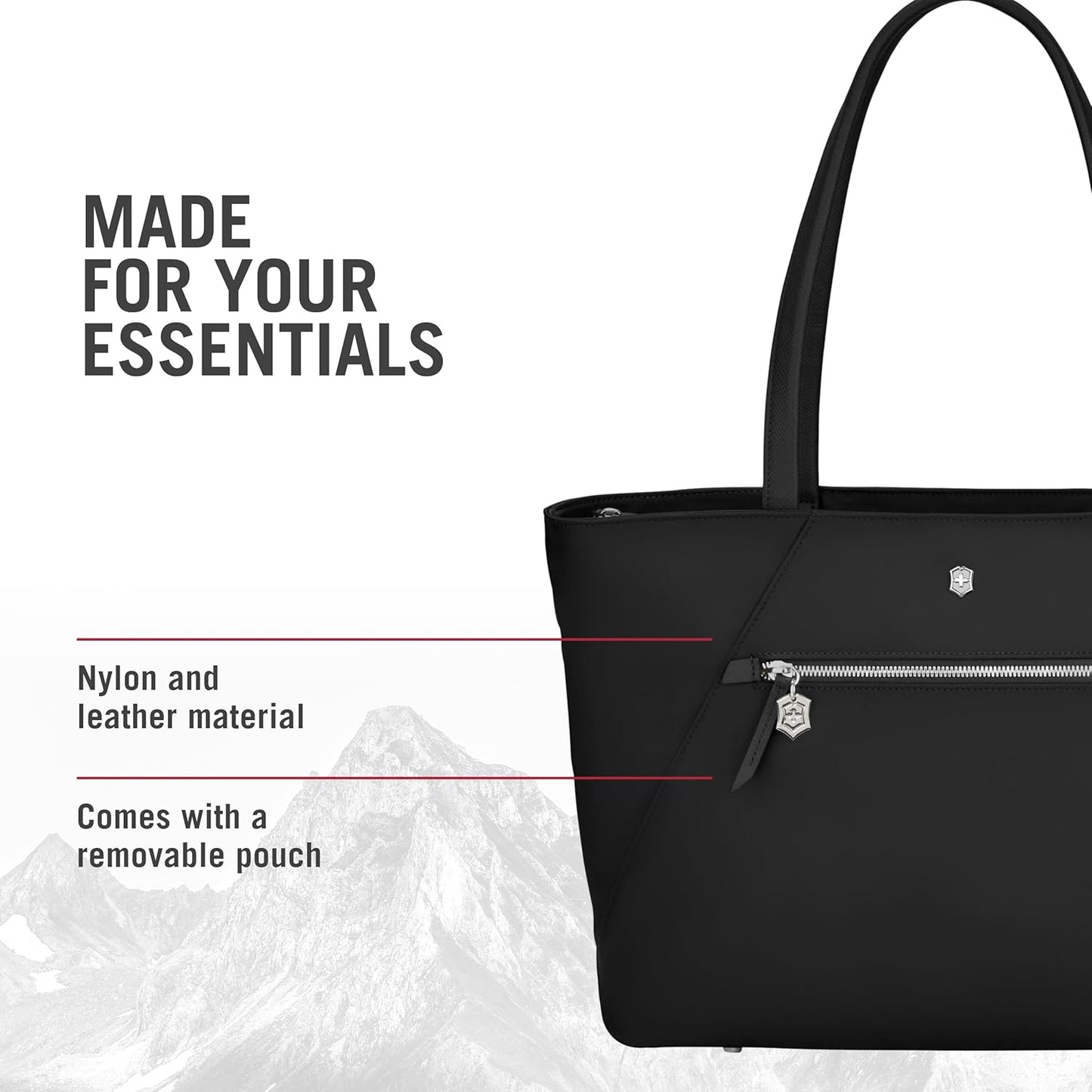 Victorinox Victoria Signature Tote - Professional Travel Laptop Bag for Women - Holds Computer & Tablet - Includes Clutch - 19 Liters, Black