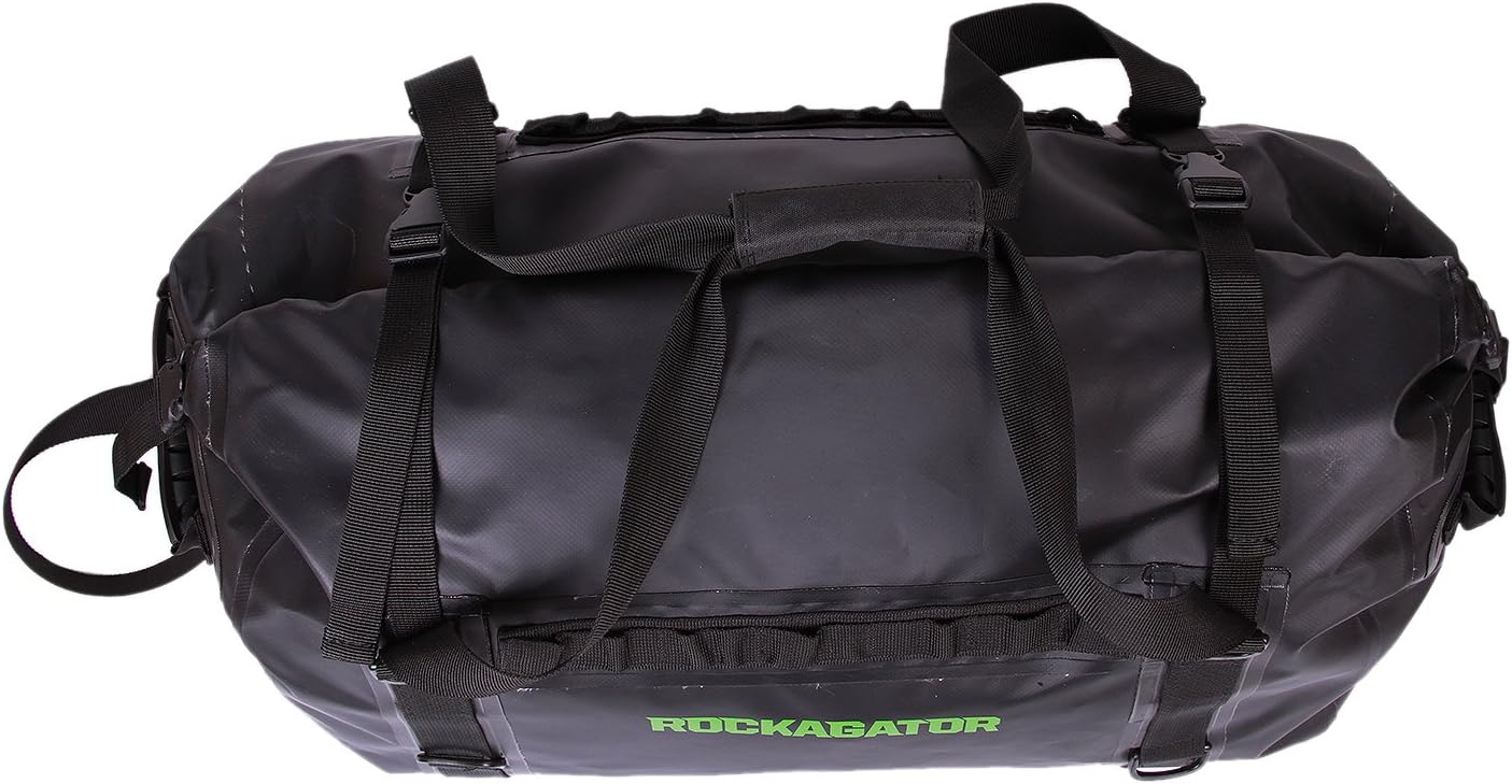 Waterproof Duffle Bag for Travel and Camping with Roll-Top Closure, Durable, All-Weather, and Versatile Dry Bag - Rockagator Mammoth Series (60 Liter, Black)