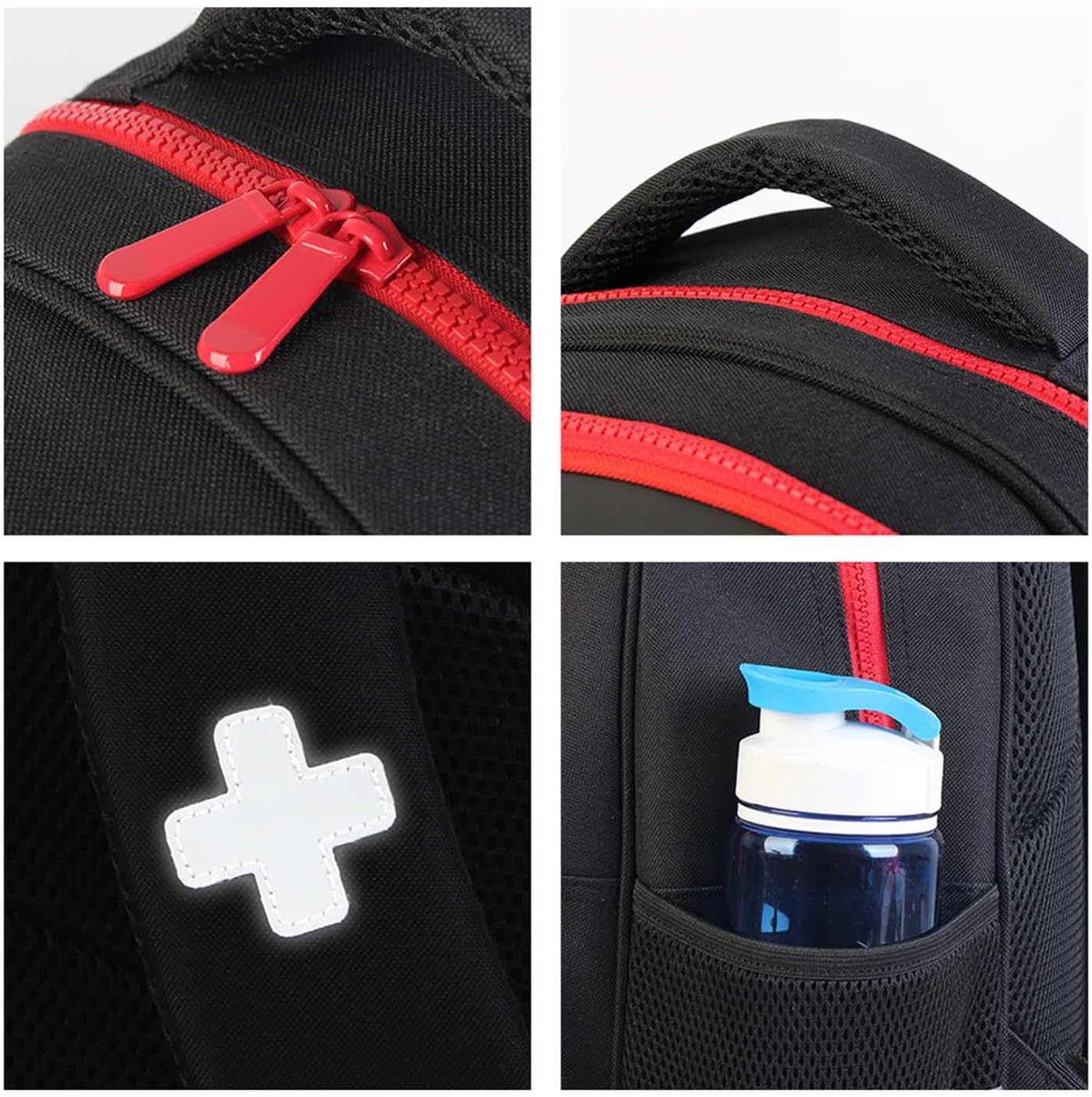 Video Game Backpack for Boys | 17" Leather Front Panel School Bookbag | Backpacks for Boy Kids Teen Age 6-12 | Schoolbag for Elementary & Middle School | Organizer Pockets