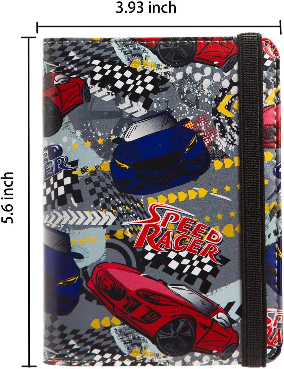 passport Holder,Rfid Blocking Travel Wallet Credit Card Case Cute Passport cover for Women/Men,Boys Girls Travel Essentials (Race Car)