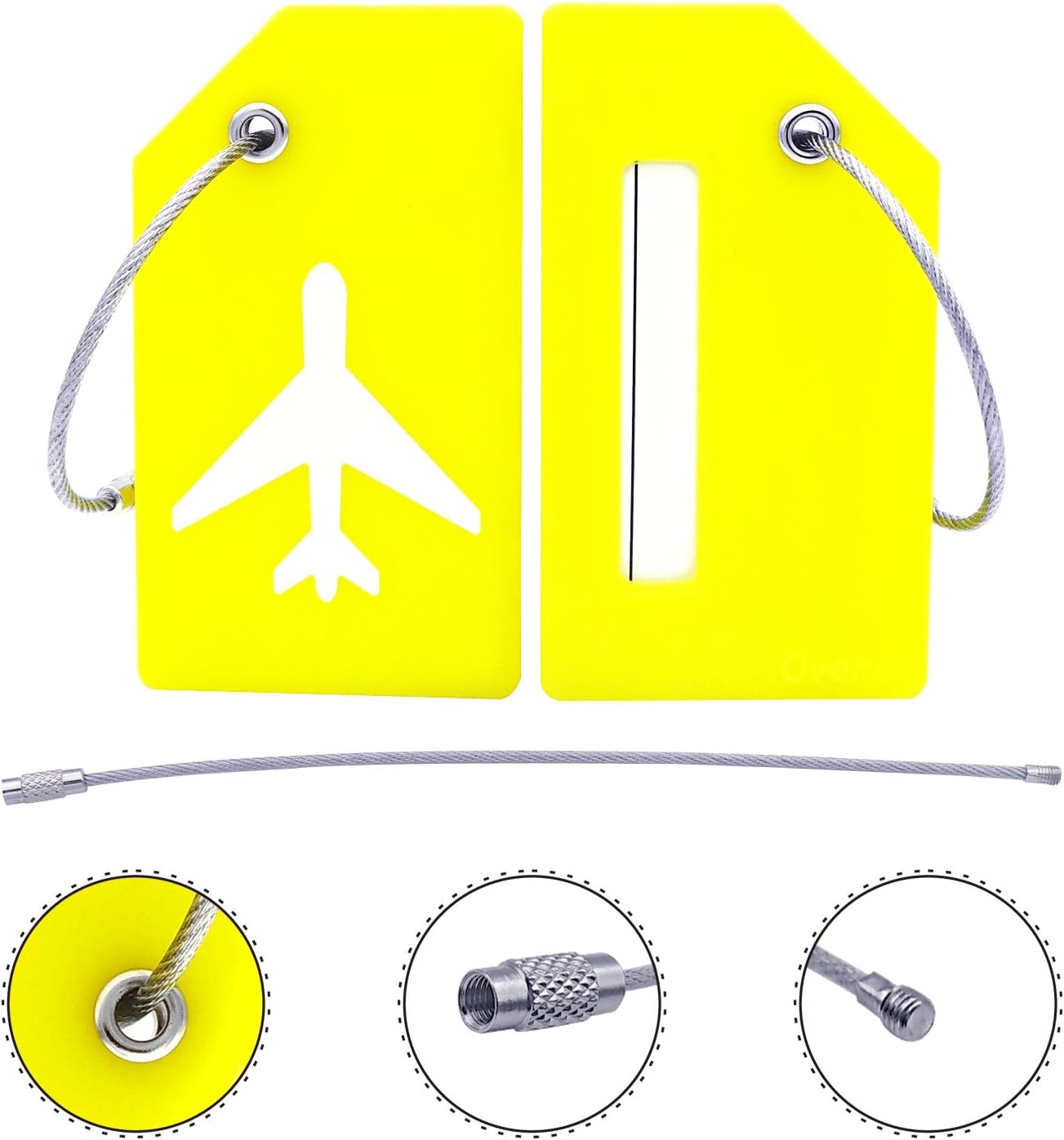 Silicone Luggage Tag with Name ID Card Perfect to Quickly Spot Luggage Suitcase