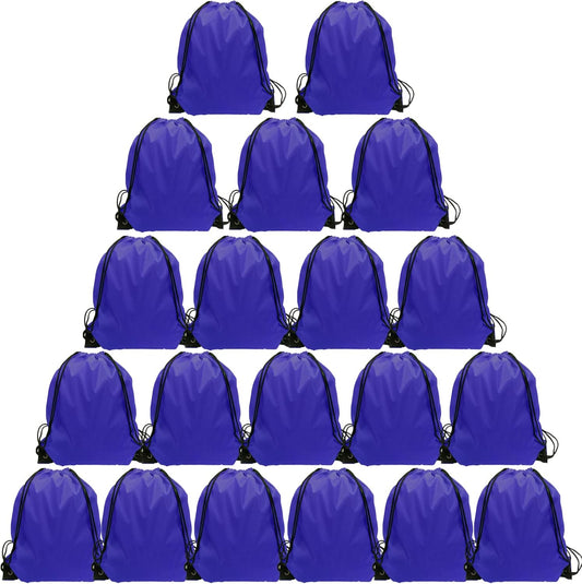 GoodtoU Drawstring Bags - 20 Pcs Cinch Gym Sackpacks for Women & Men, Blue