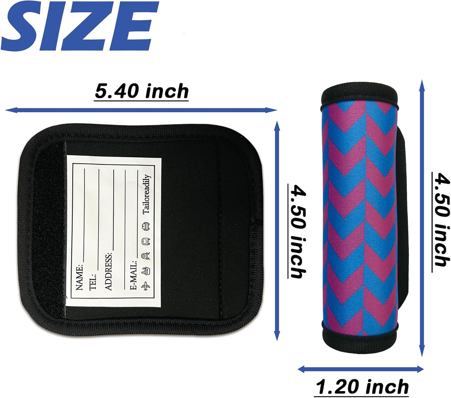 5 Pack Luggage Handle Wrap, Cute Luggage Tap Identifiers for Cruise Travel, Suitcase Tags Travel Accessories for Airplane Flying, Purple