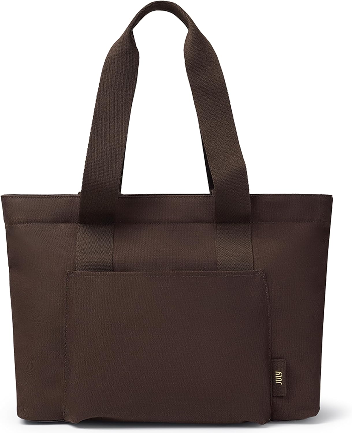Everyday Large Tote Bag for Women with Laptop Sleeve, Pass-Through Band, Luggage Sleeve, Drink Bottle Holder, Simple Modern Tote Bag for Travel, Work, Commute & Daily Use - 22L - Dark Brown