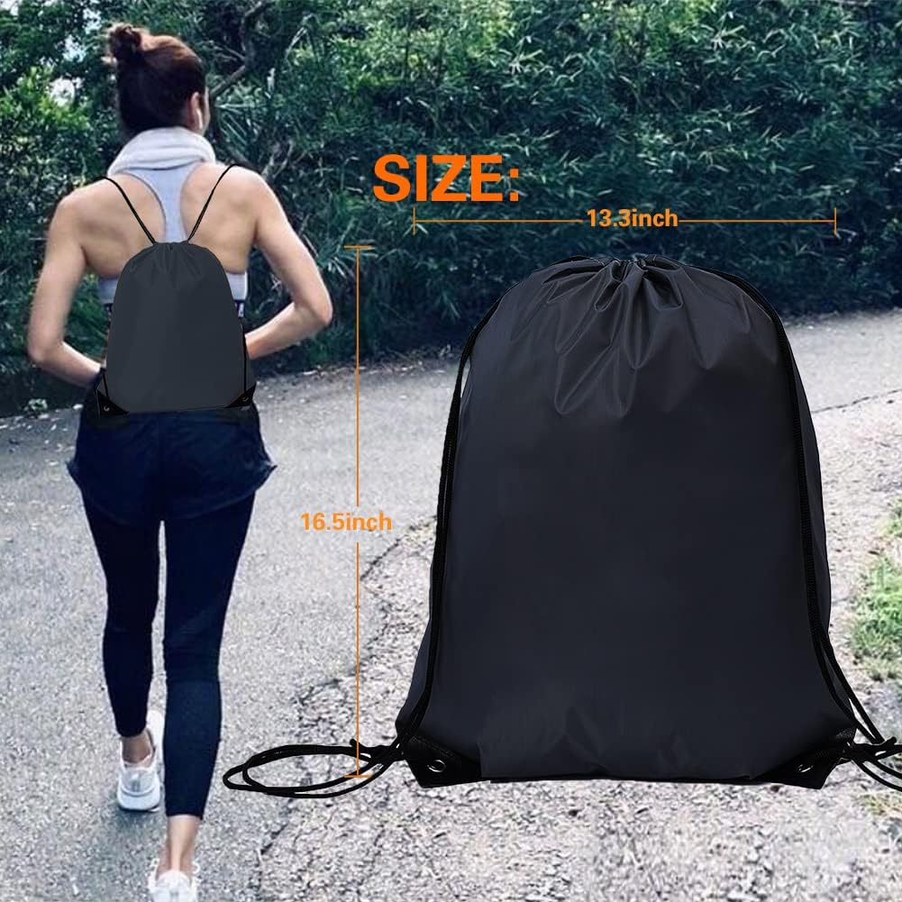 Bulk Drawstring Bags, Polyester Draw String Bags, Gym Sports Cinch Bag Drawstring Backpack for