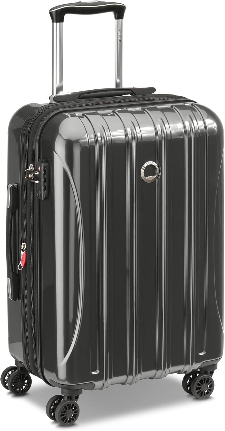 DELSEY PARIS Helium Aero Hardside Expandable Luggage with Spinner Wheels, Titanium, 3-Piece Set (21/24/28)