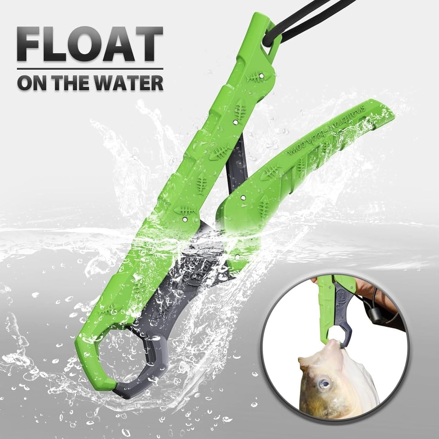 SNAIL TRAIL Fish Scale with Lip Gripper, 50 lbs Tournament Bass Scale with 8 Storage Bins, Digital Fishing Weight Scale with Hook & Clamp, High Contrast Hanging Weigher for Boat, Fishing Gifts for Men