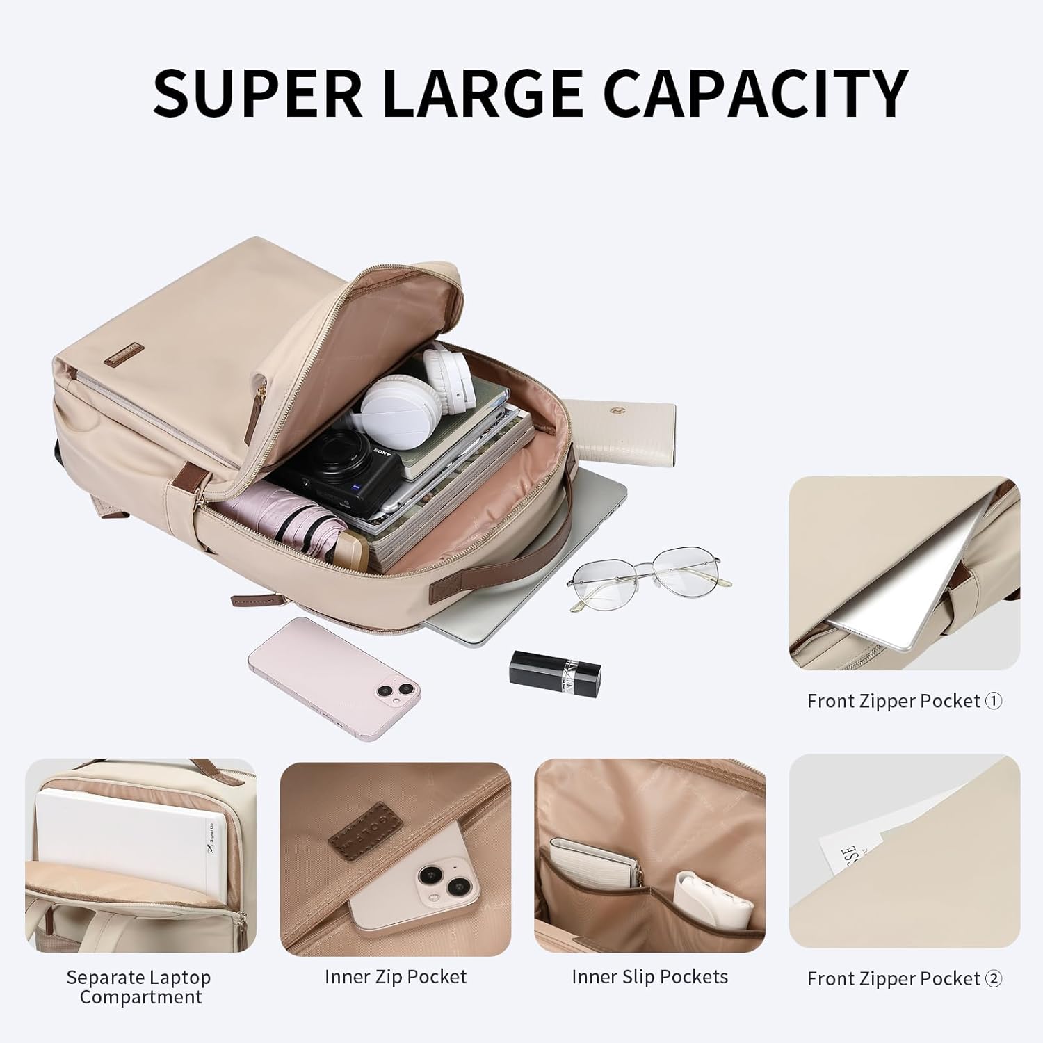 Stylish Laptop Backpack for Women Airline Approved Perfect for Work College and Travel