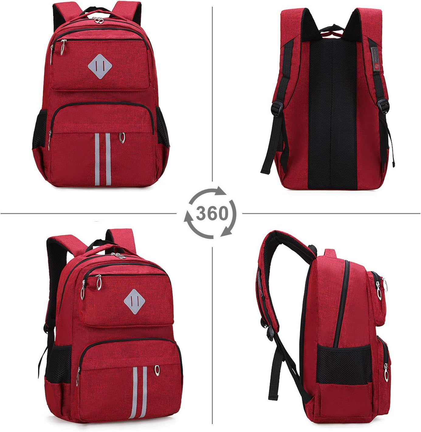 HOPYOCK-Kids Backpacks for Boys and Girls,Multi-Pocket Elementary and Middle School Backpack with Reflective Design,School Bags Fit for 6-16 Years Old