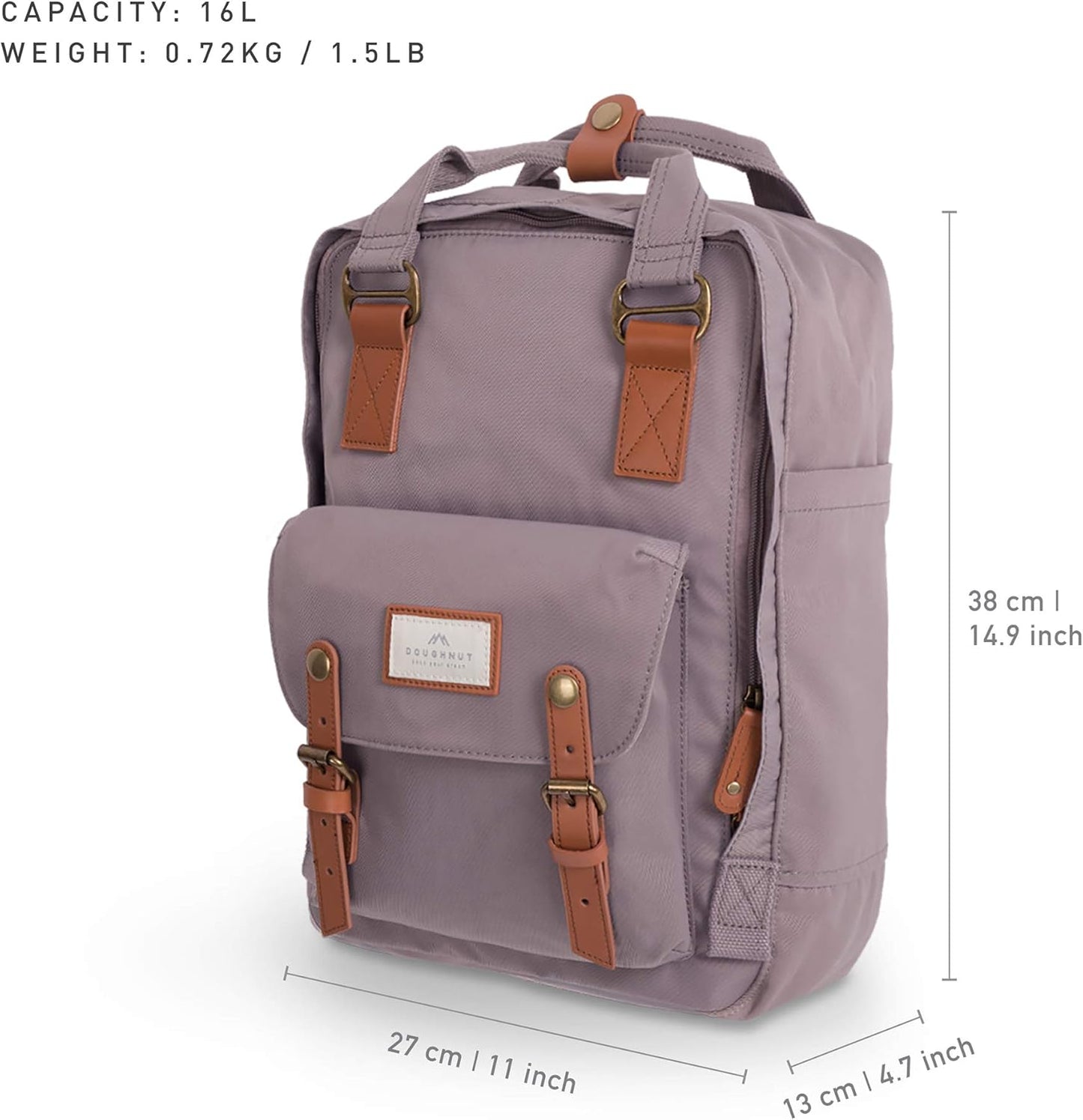 Doughnut Macaroon 16L Travel Backpack Ladies College Lightweight Casual Daypacks Bag Backpack