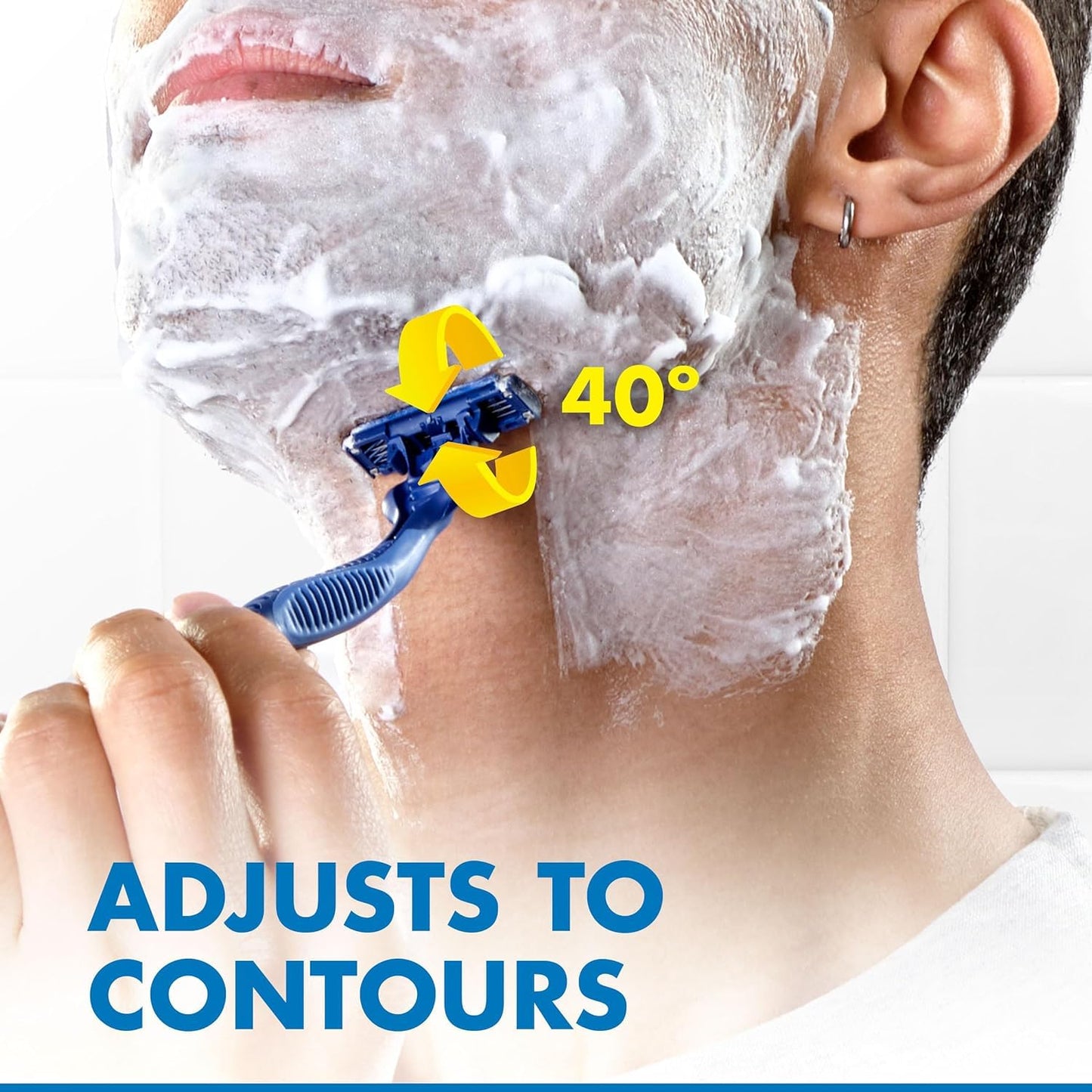 Gillette Sensor3 Comfort Disposable Razors for Men, 8 Count, Lubrastrip Glides Easily Over Your Skin