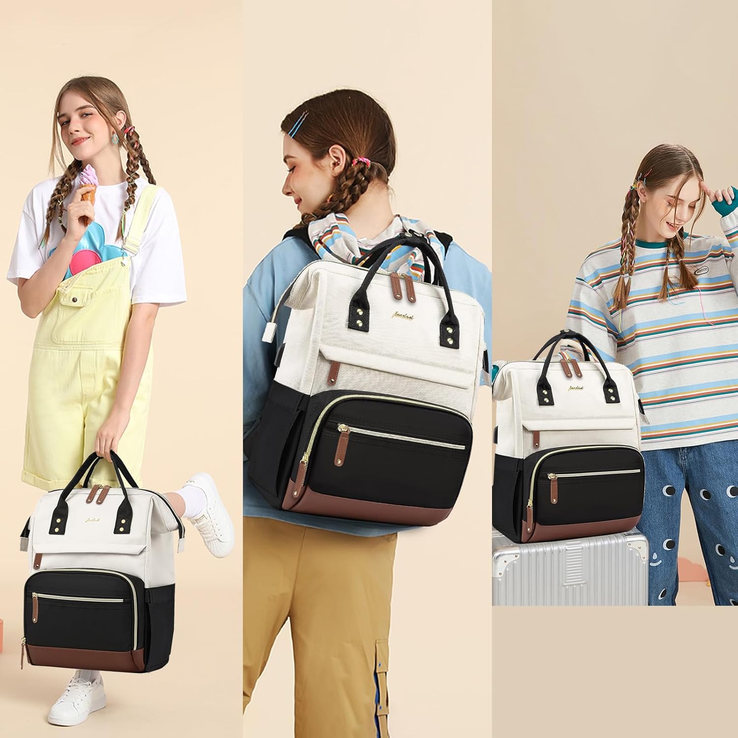 Backpack for Women 17 Inch Laptop Backpack Work Business Backpacks Purse Computer College Carry on
