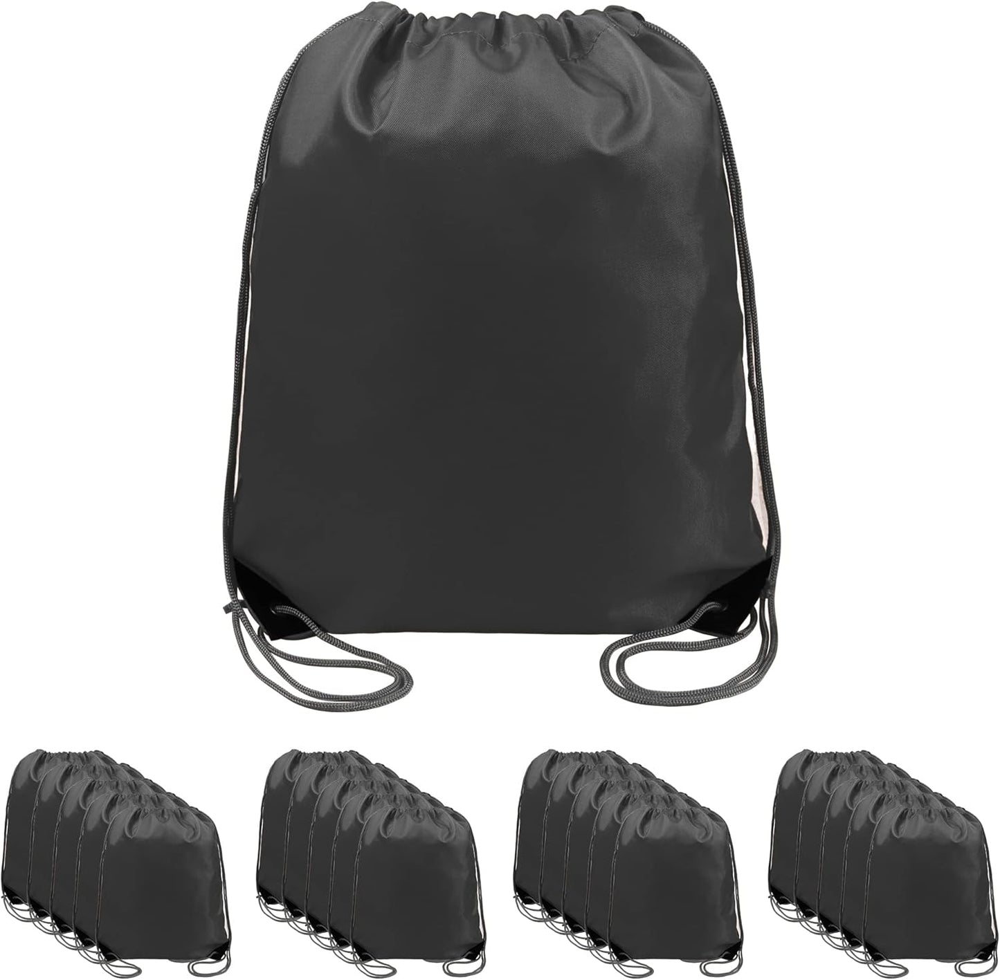 BeeGreen Drawstring Backpack Bags 20,30,50 Packs Reflective String Bags for Gym Sport Trip Cinch Sack DIY for Women Men
