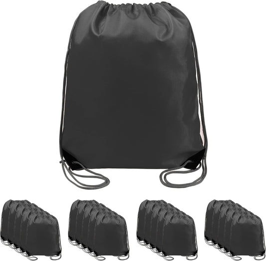 BeeGreen Drawstring Backpack Bags 20,30,50 Packs Reflective String Bags for Gym Sport Trip Cinch Sack DIY for Women Men