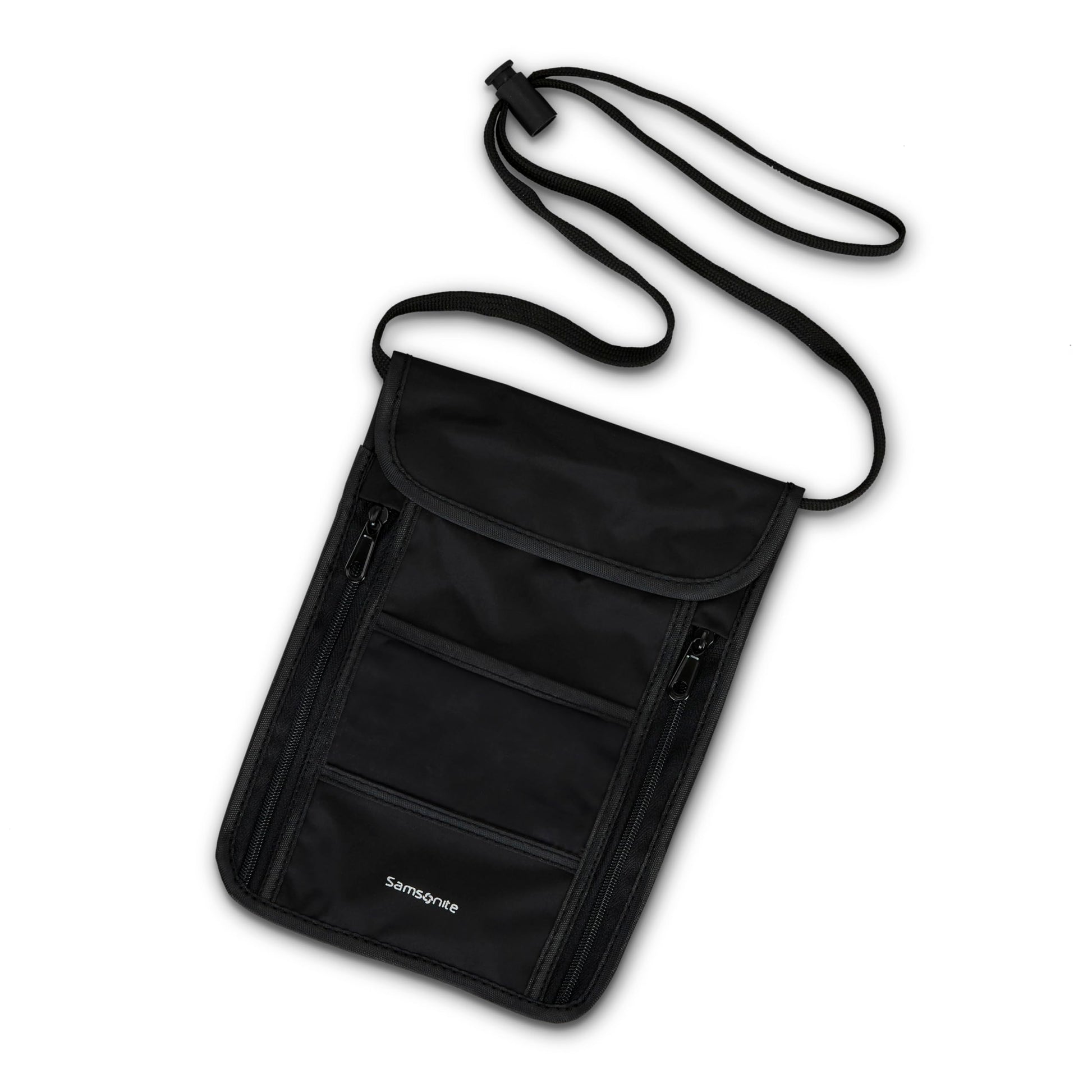 Samsonite RFID Neck Pouch - Lightweight and Durable Nylon RFID Protection Technology - Blocks RFID