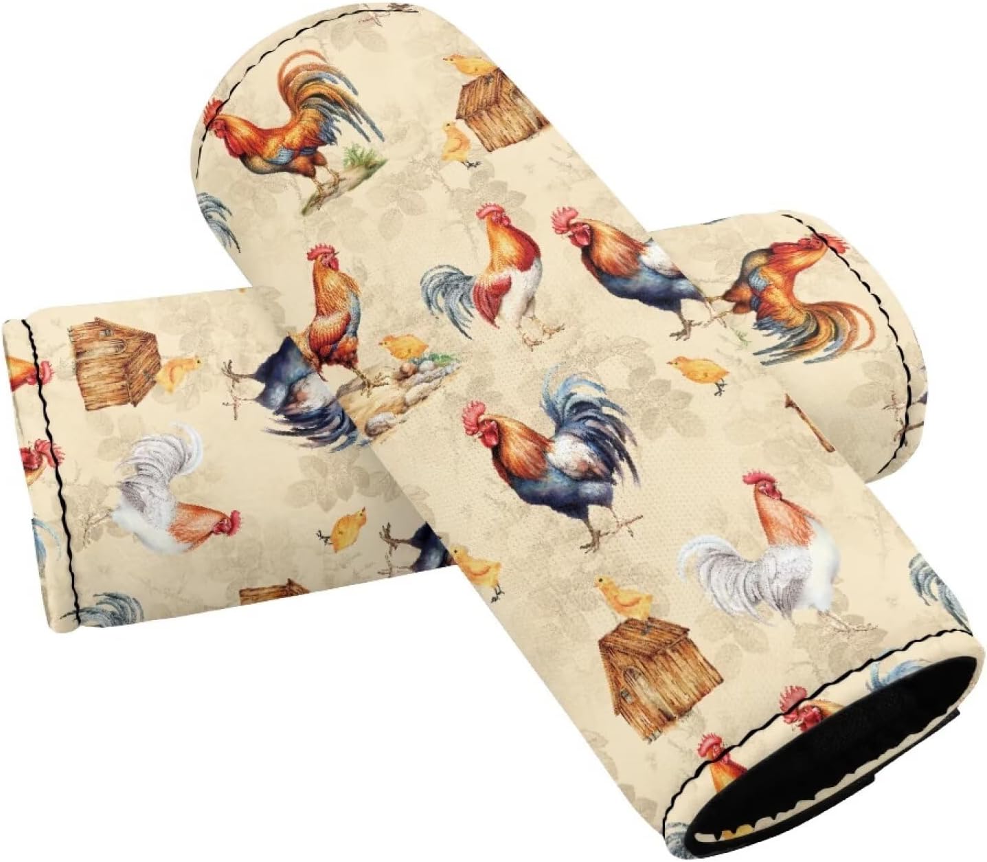 Rooster Luggage Handle Wraps Set for Suitcase Travel Accessories Comfortable Suitcase Protection