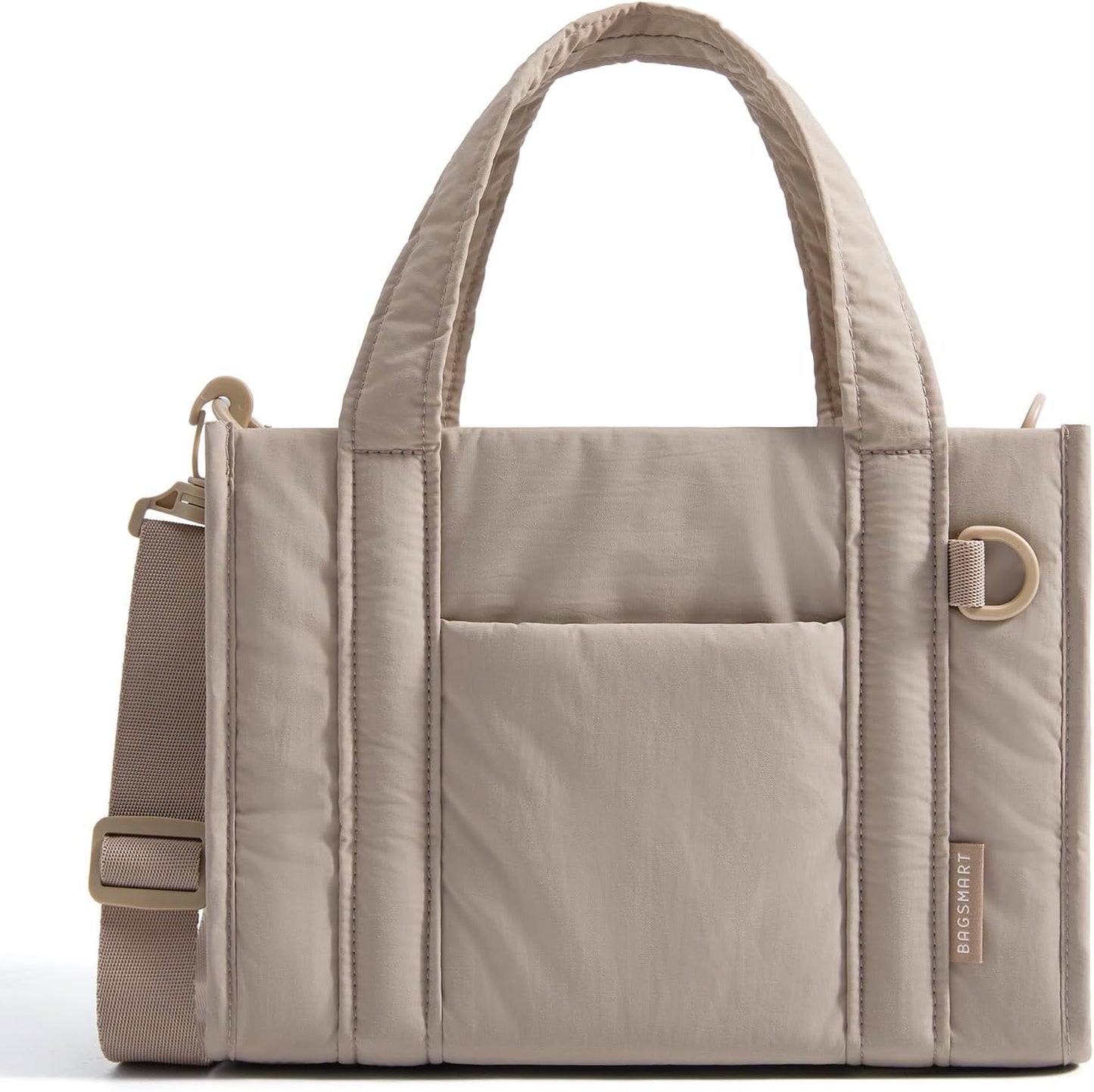 BAGSMART Small Tote Bag for Women, Crossbody Bag with Zipper, Crush Bow Purses for Travel Work College