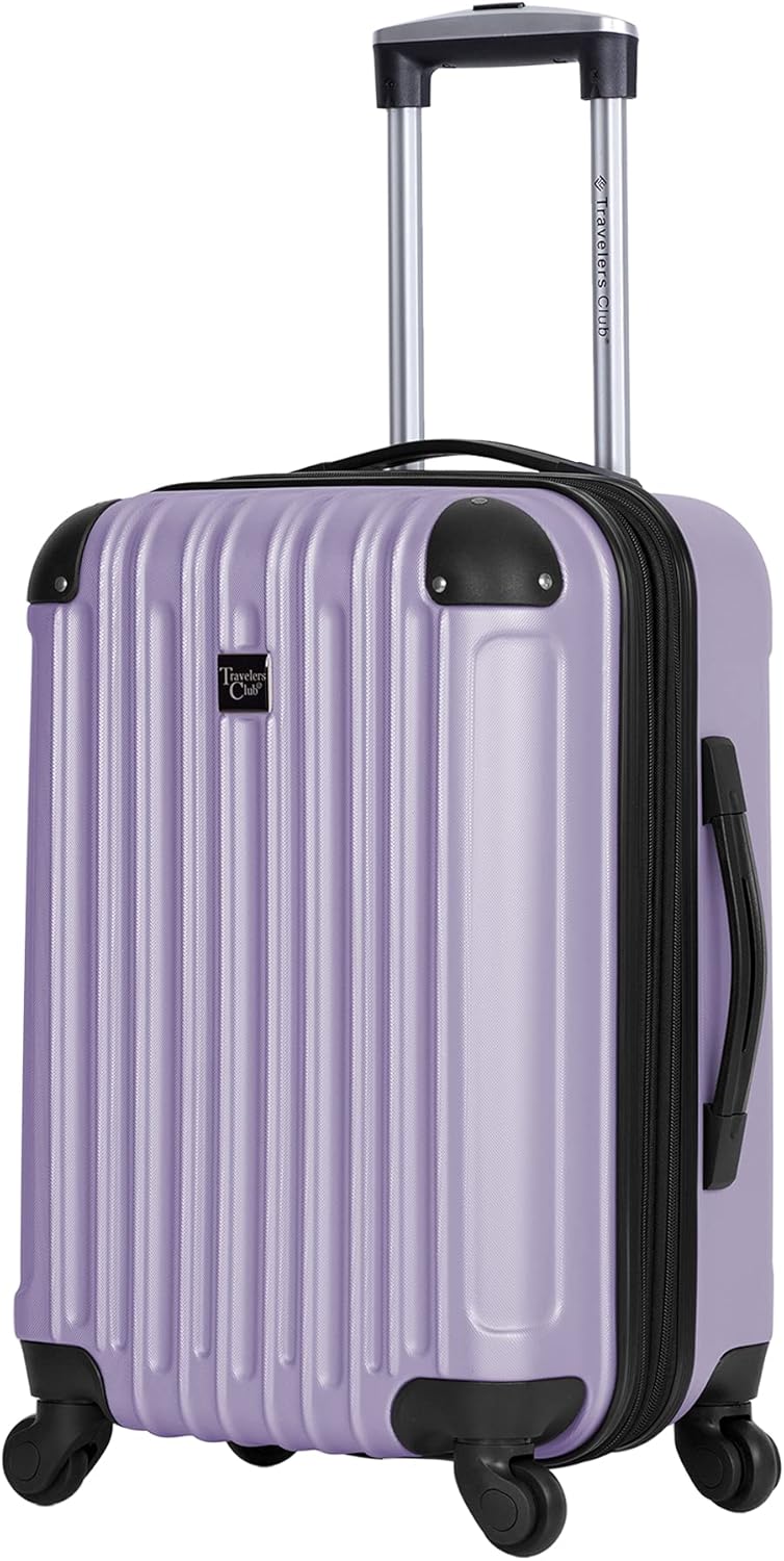 Travelers Club Midtown Hardside Luggage Travel, Lilac, 4-Piece Set