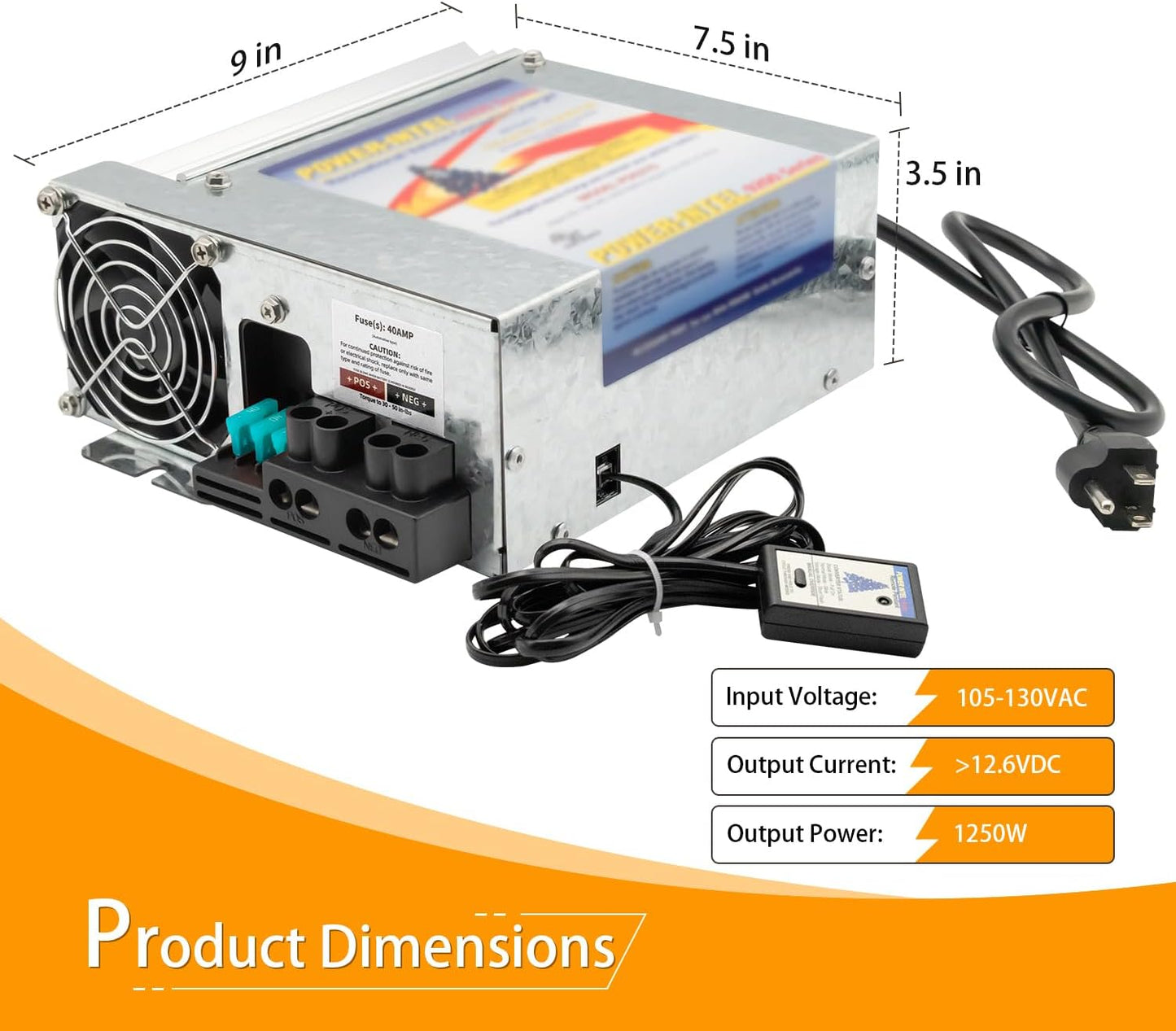PD9260 RV Power Converter, 60Amp 120V to 12V RV Converter Charger 9200 Series Converter/Charger for RV Camper Caravans Trailer