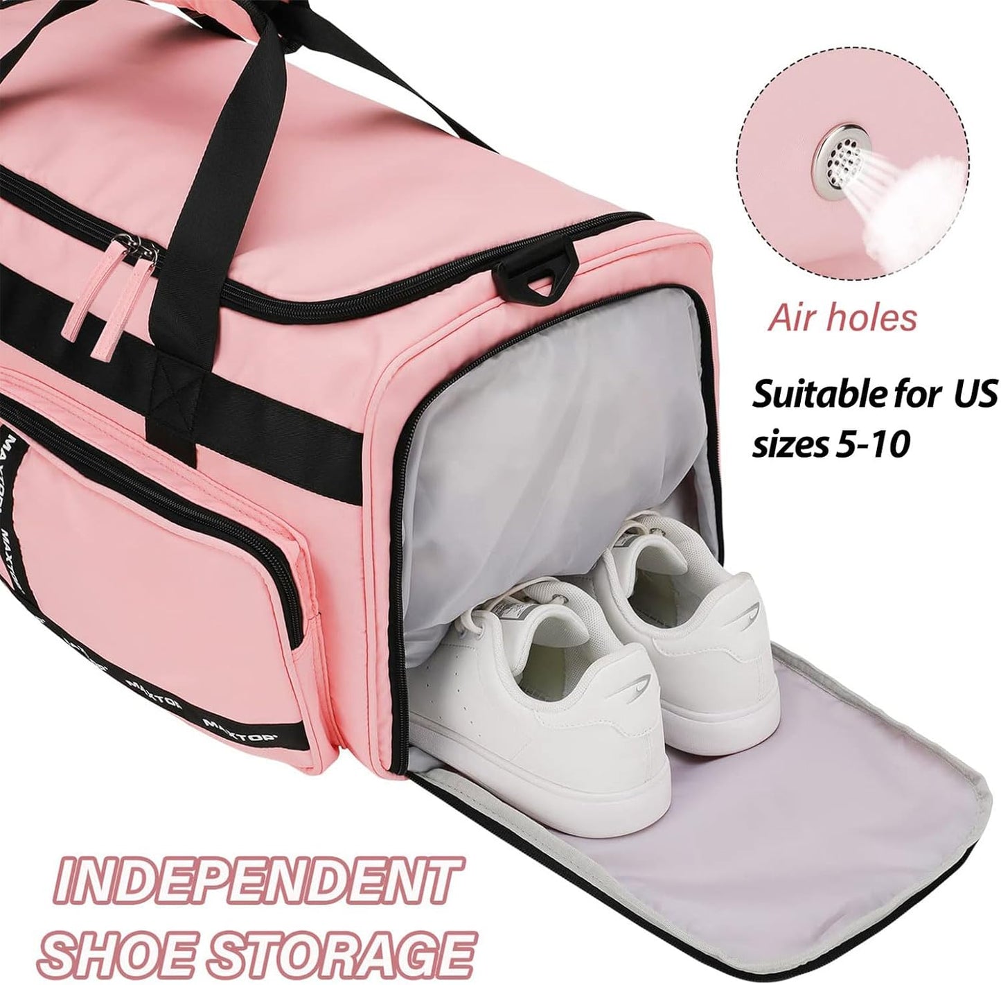 MAXTOP Gym Bag for Women Men Travel Duffle Bag Large Capacity Carry On Weekender Overnight Bag With