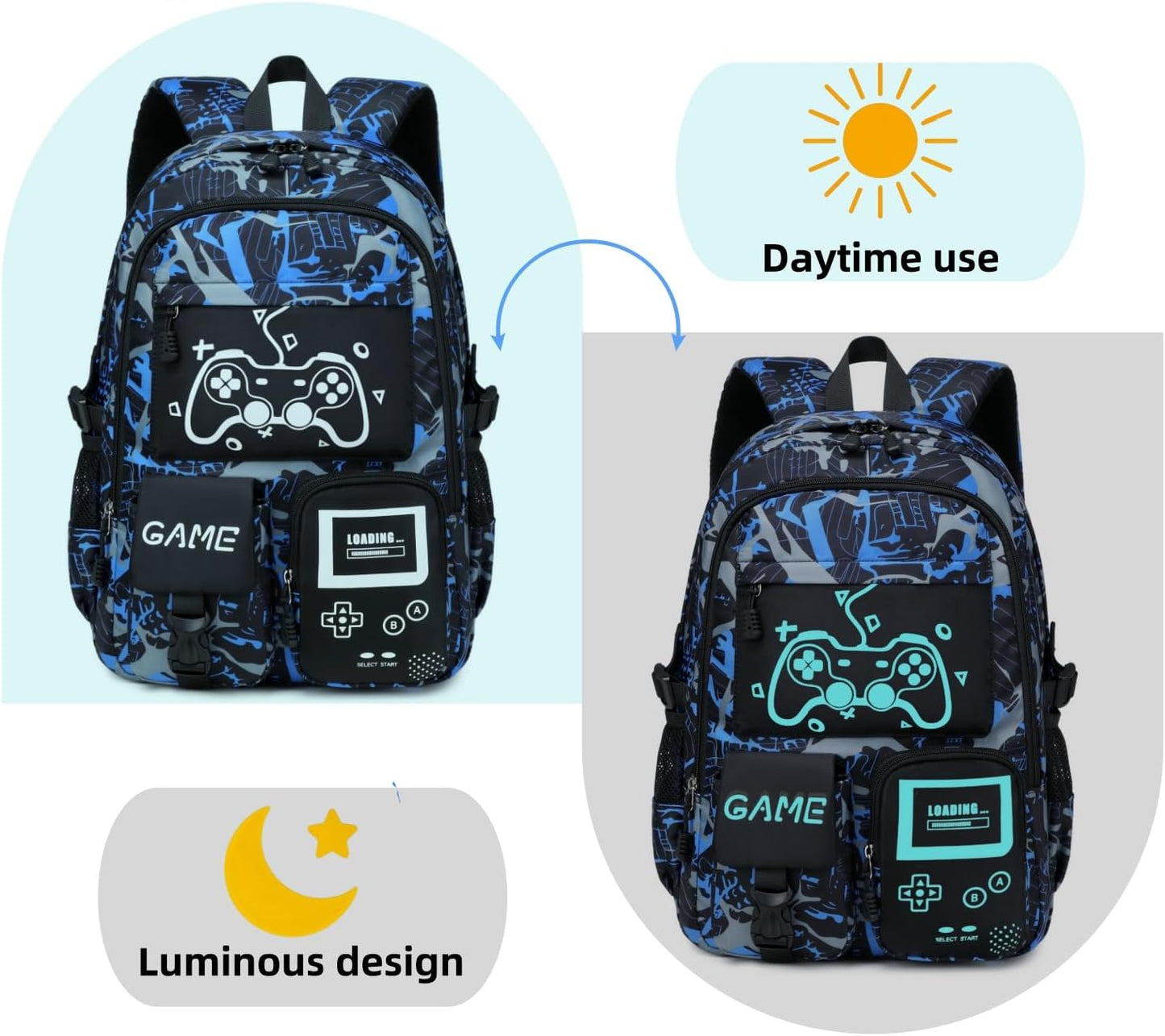Boys School Backpack Kids Bookbag Elementary Middle Durable Waterproof Bags