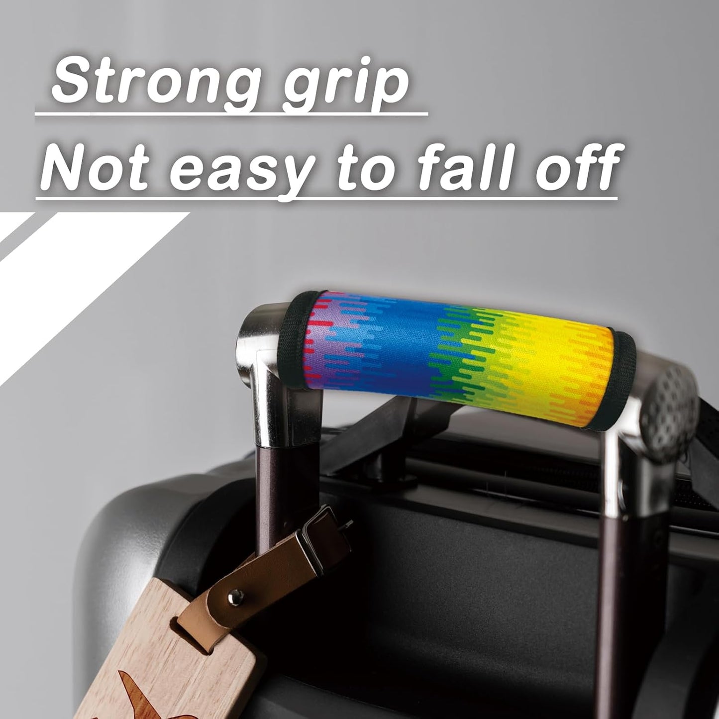 5 Pack Luggage Handle Wrap, Cute Luggage Tap Identifiers for Cruise Travel, Suitcase Tags Travel Accessories for Airplane Flying, Rainbow