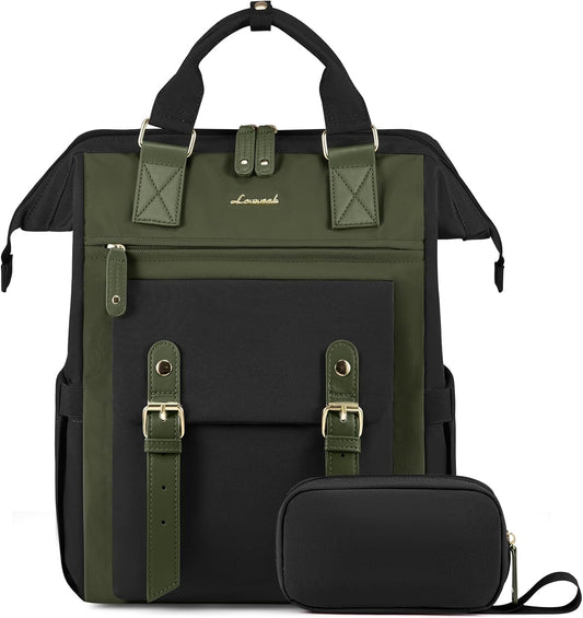 LOVEVOOK Laptop Backpack for Women Work Teacher Bag Travel Backpack, Stylish College Backpack Purse, Business Computer Laptop Bag Nurse Bags, Casual Daypack, 18 Inch