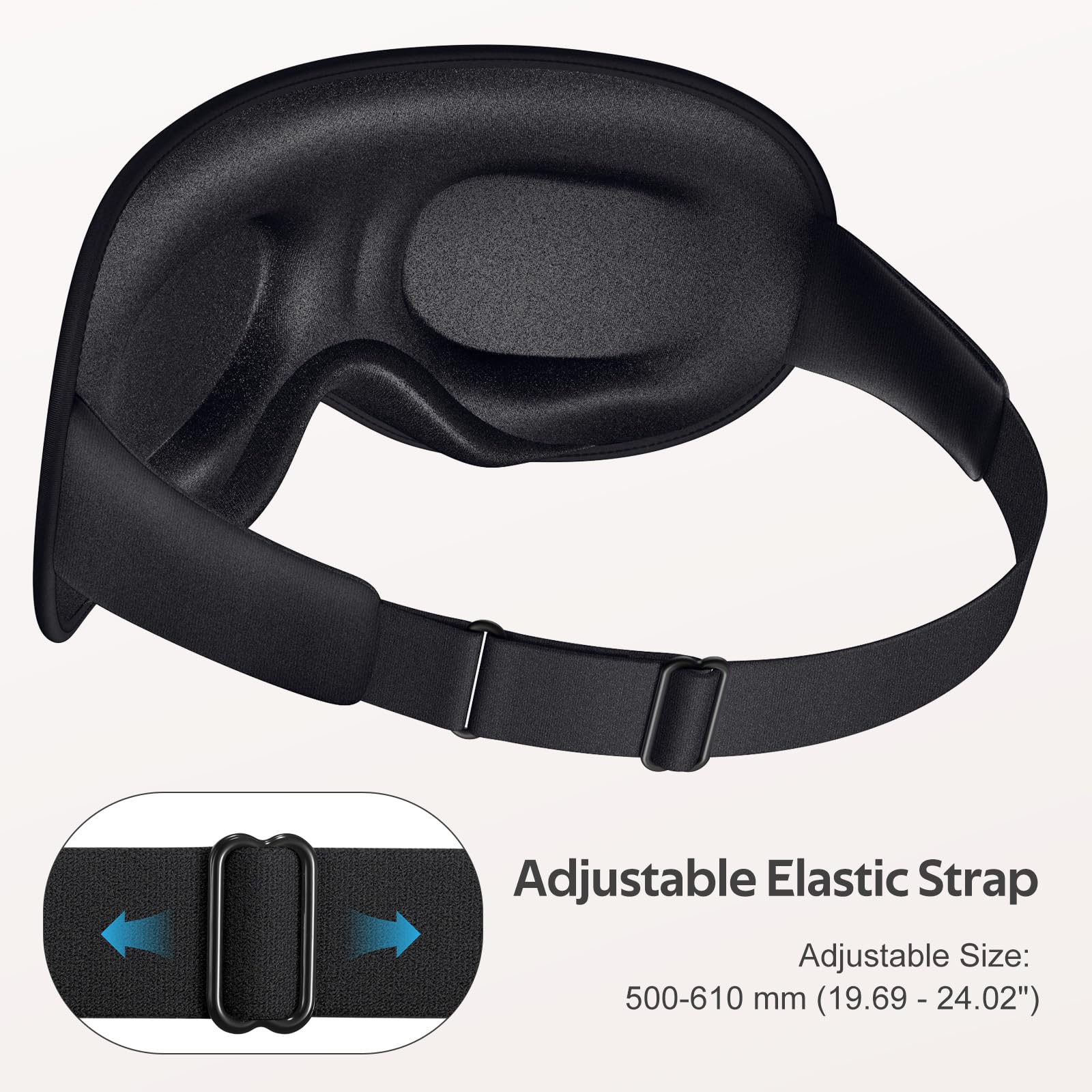 Vynix® Sleep Mask for Men Women - 100% Blackout Eye Masks for Sleep - 3D Soft Sleeping Mask for