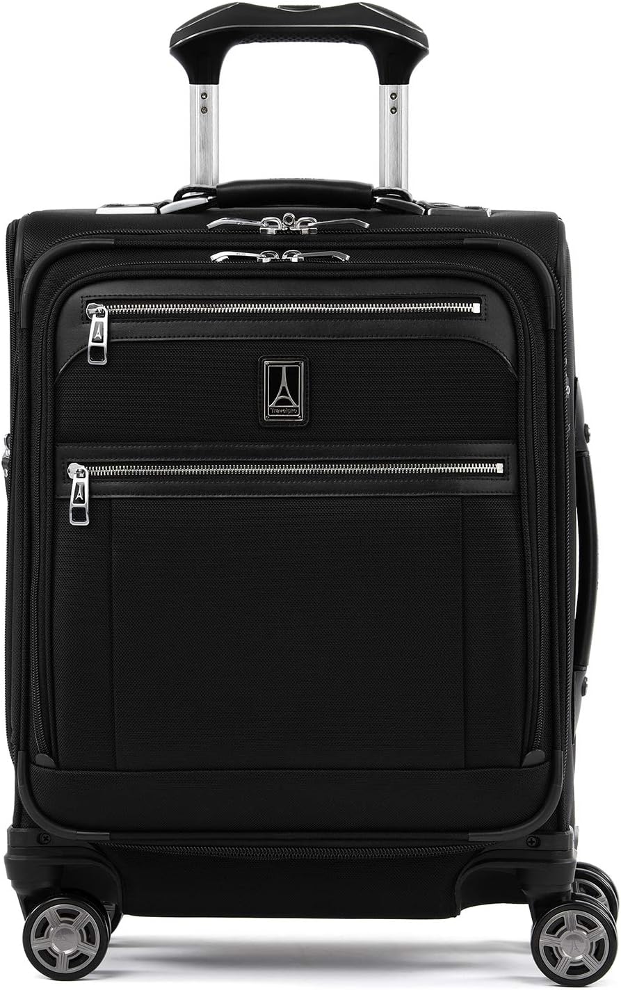 Travelpro Platinum Elite Softside Expandable Carry on Luggage, 8 Wheel Spinner Suitcase, USB Port