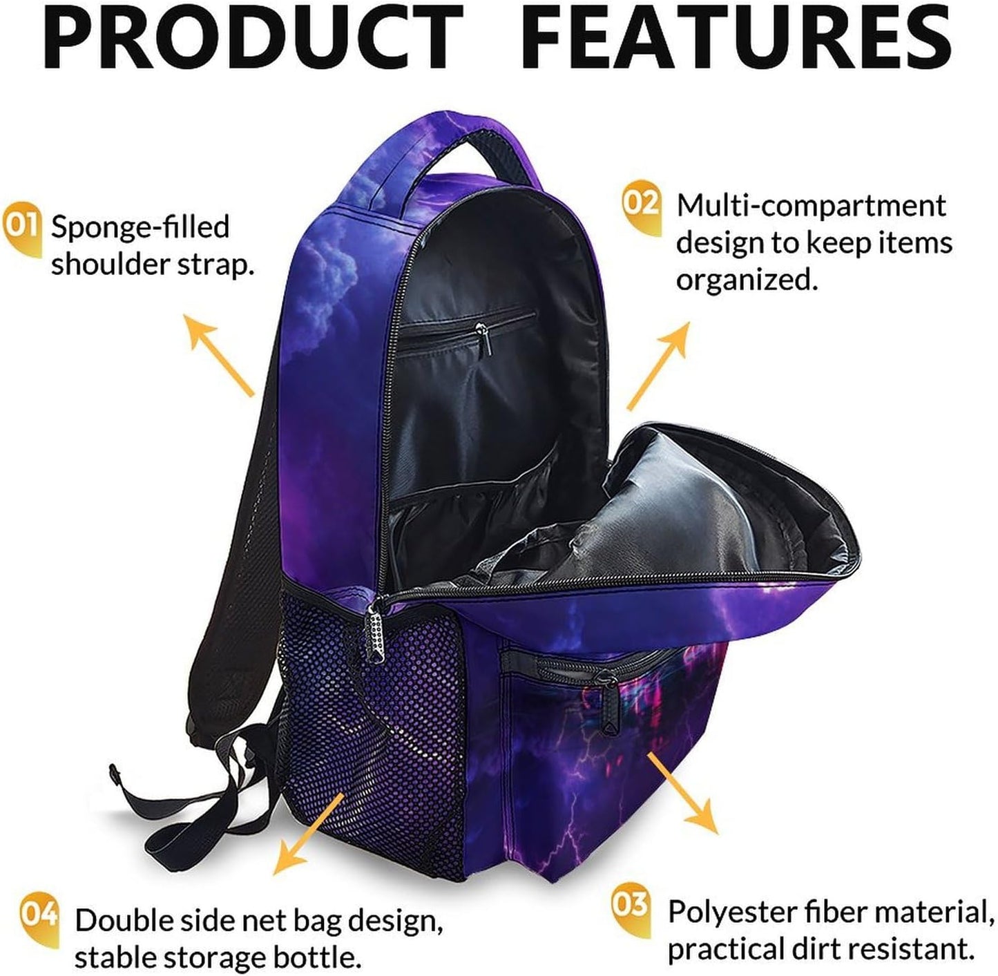 Kids Backpack, Cool Dinosaur Bookbag for Boys, Gift for Kid Back to School, 17 Inch Aesthetic