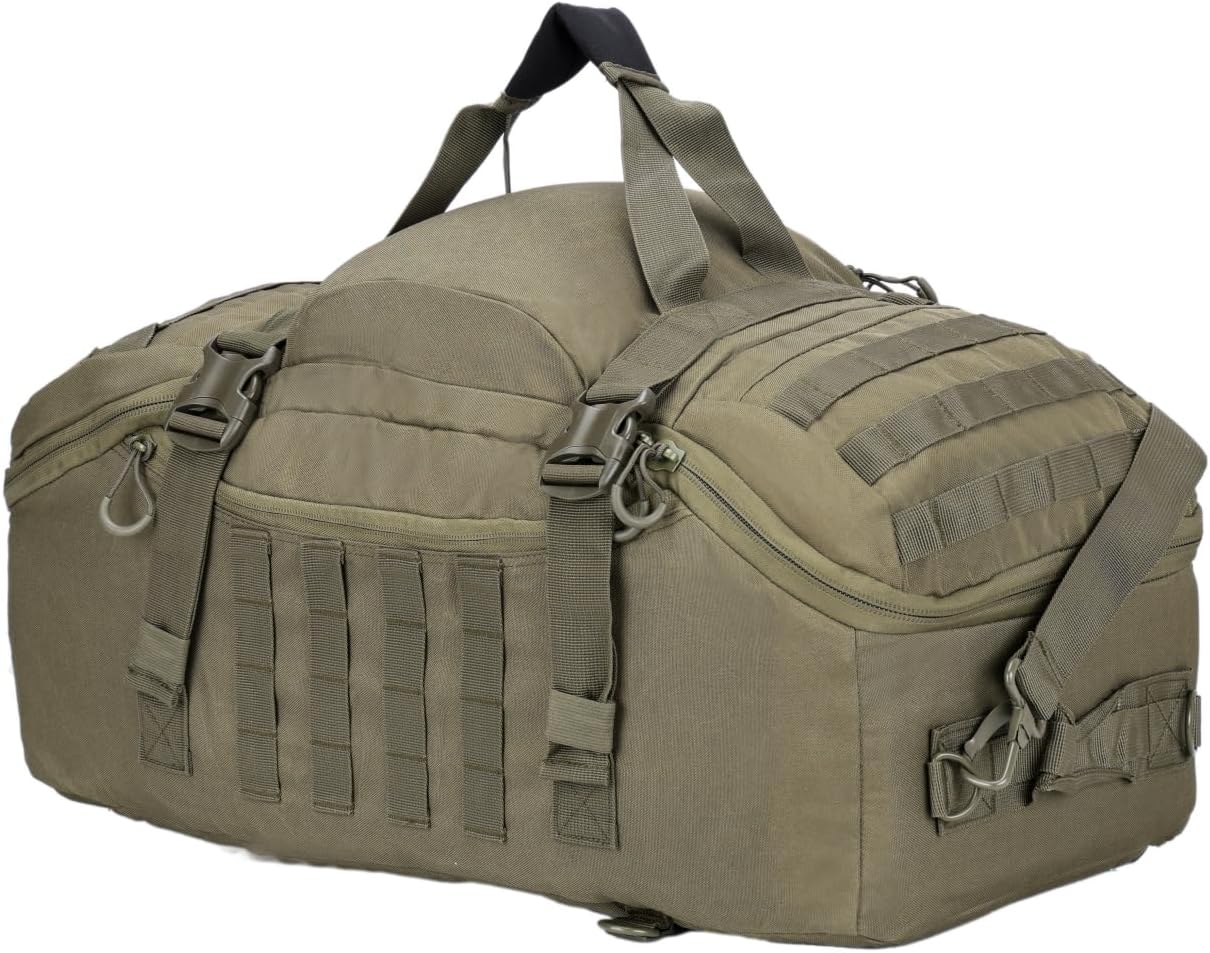Gym Bag Duffle Bags Backpack Travel Duffle Bag with Weekend Overnight Bag for Outdoor Tactical Sports Travel Camping Hunting (Green, 80L)