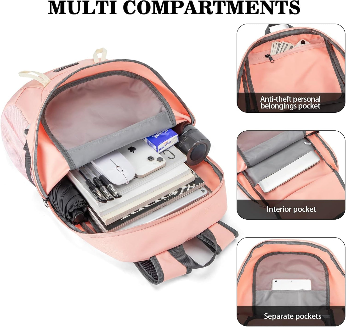 Hiking Backpack,Large 35L Travel Backpacks for Men Women,Water Resistant Ultra Lightweight Foldable