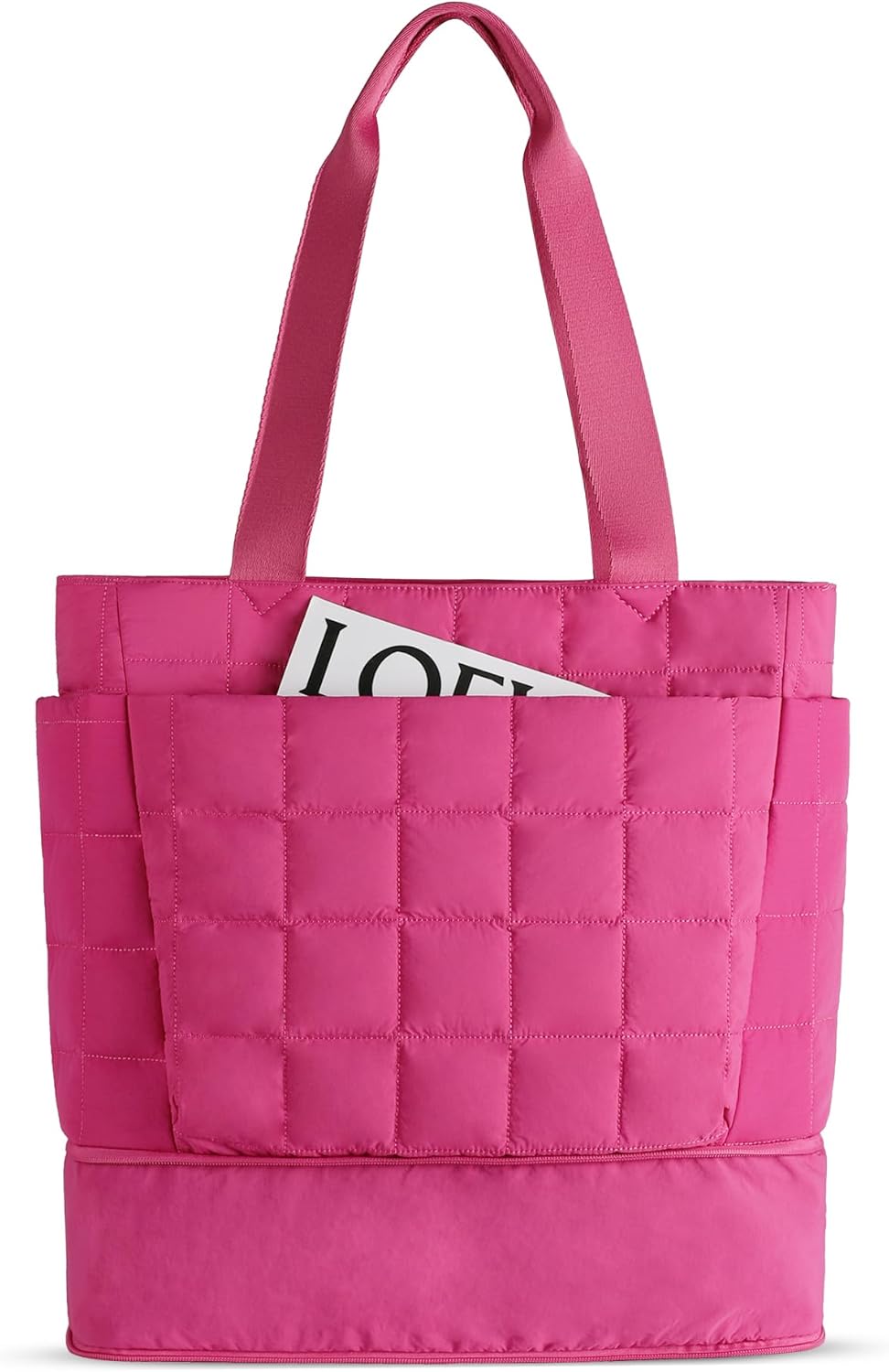 befen Laptop Tote Bag for Women Work, Travel Tote Bags Nurse Puffer Quilted Handbags, Lightweight Waterproof Beach Purse