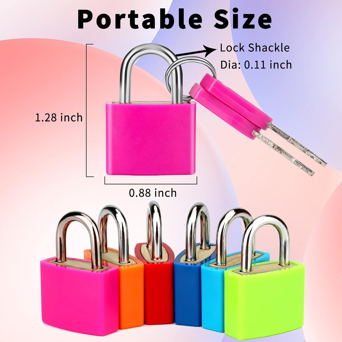 6 Pcs Suitcase Locks with Copper Keys Protect Your Belongings with Febwind's Set of 6 Mini Padlocks