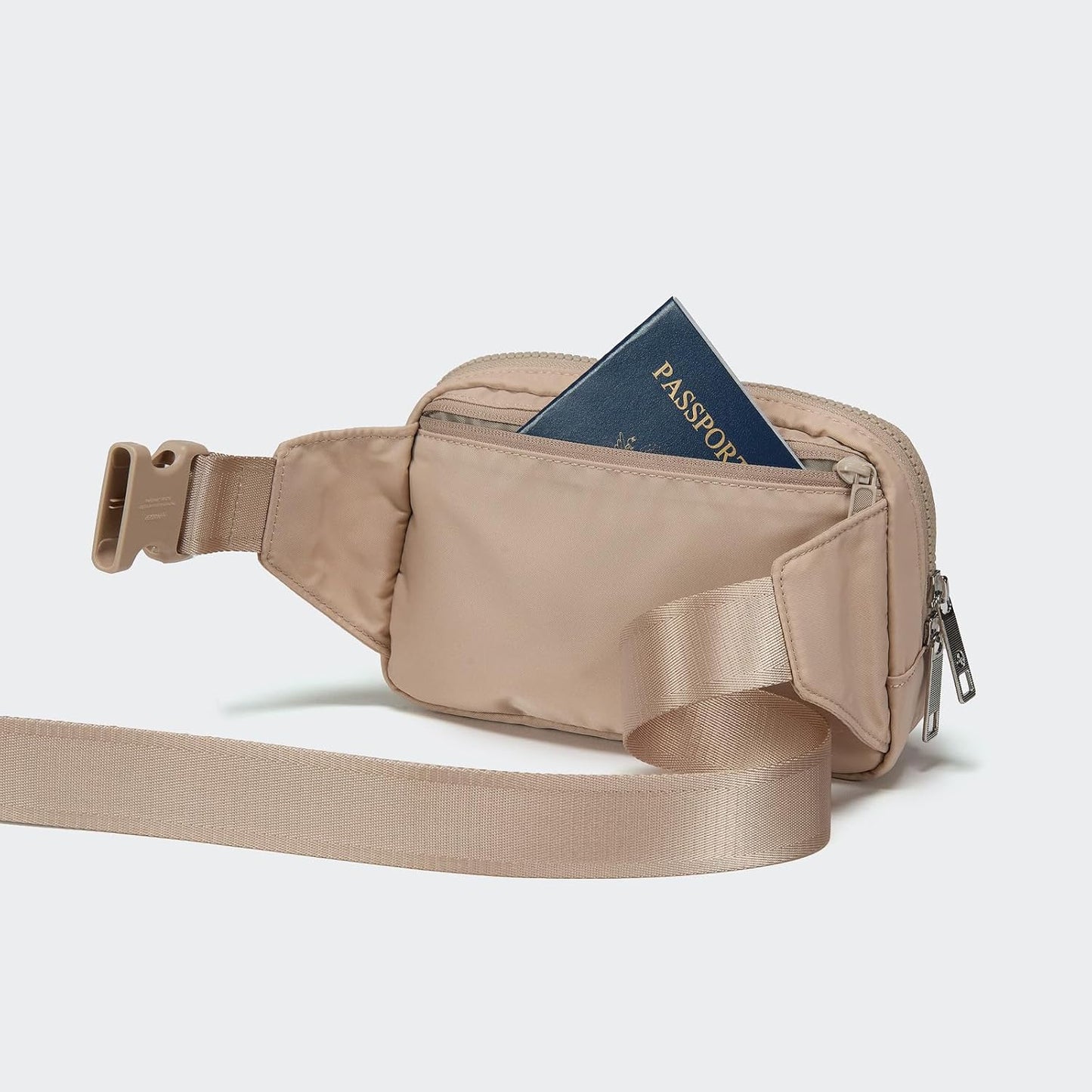 Pander Belt Bag Large 2L, Nylon Fanny Pack Purse for Women and Men with Adjustable Strap
