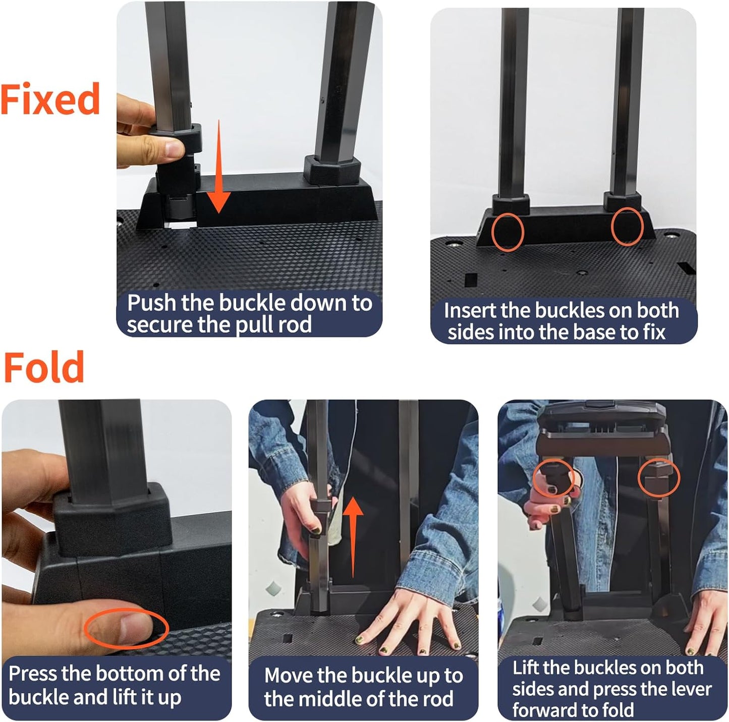 Backpack Cart with Elastic Ropes, Aluminium Alloy Folding Trolley for Luggage, Laptops, Camping Gear, Grocery Bags & More-Lightweight & Portable Hand Truck