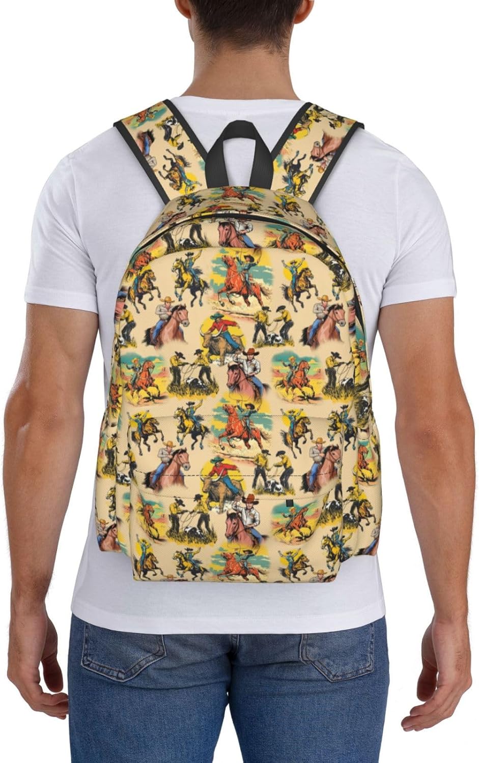 Western Backpack School Bag Lightweight Bookbag Laptop Travel Daypack For Kids Girls Boys Teens
