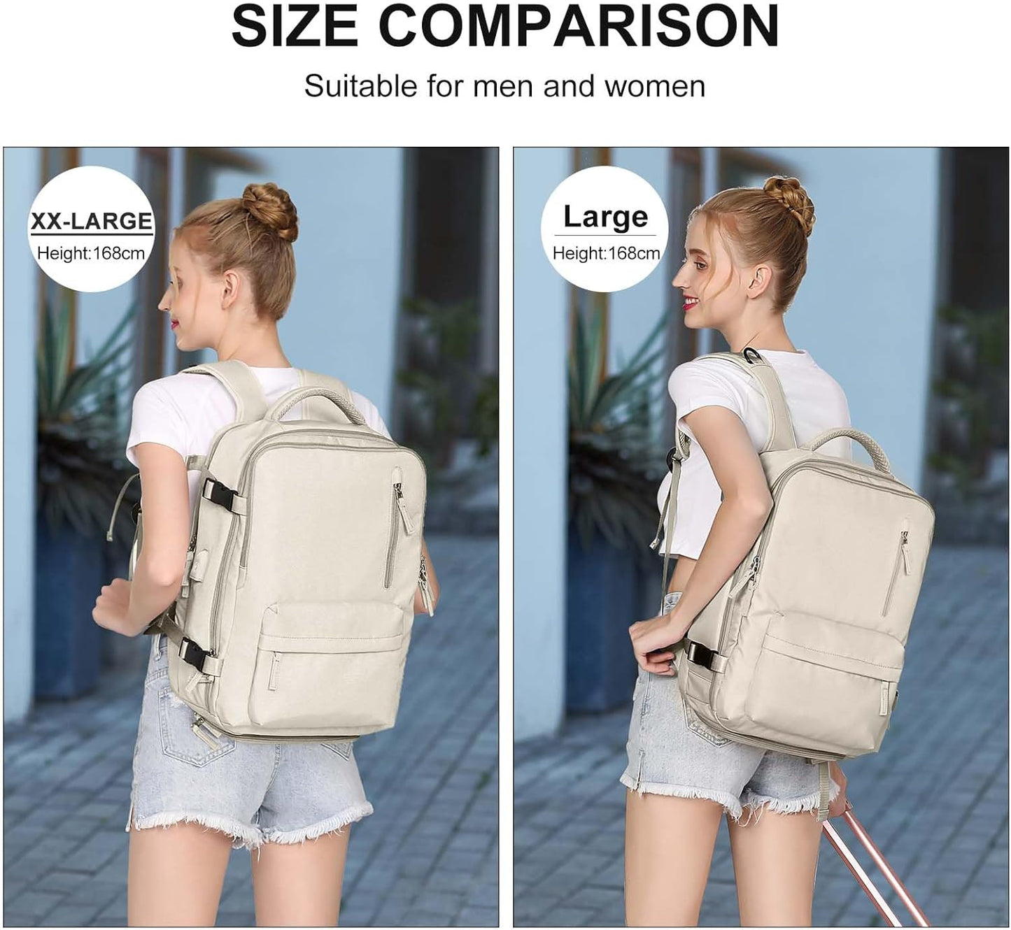 WONHOX Large Travel Backpack Carry on Flight Approved Laptop Work Business Backpack for Women Men Mochila de Viaje