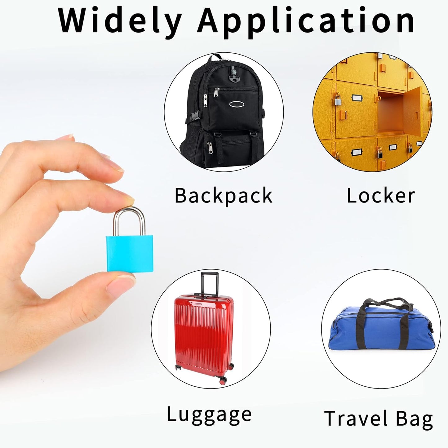 6 Pcs Suitcase Locks with Copper Keys Protect Your Belongings with Febwind's Set of 6 Mini Padlocks
