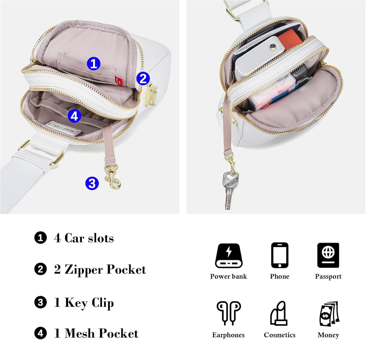 INICAT Travel Small Sling Bag Faux Leather Crossbody Bags Women Cross Body Bag Purses for Woman