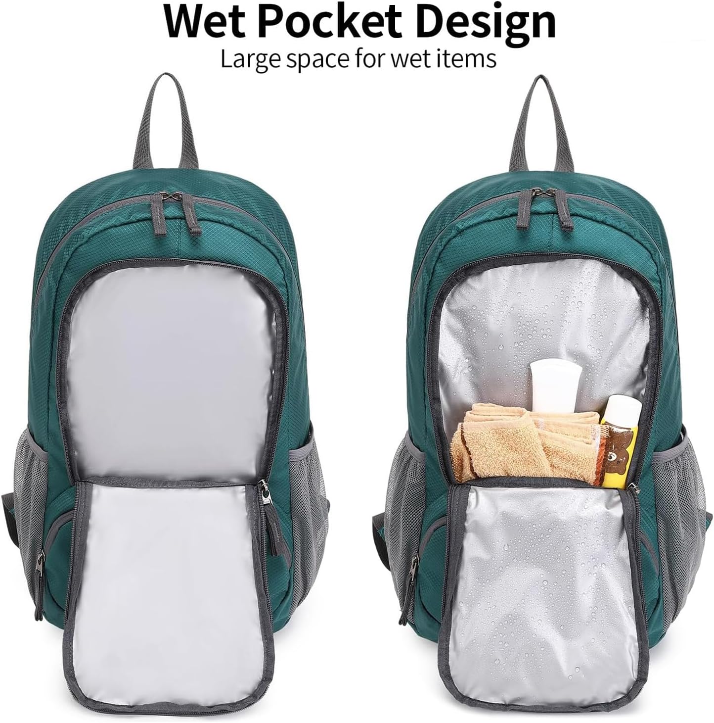 FENGDONG 35L Lightweight Foldable Waterproof Packable Travel Small Hiking Backpack Daypack for men women