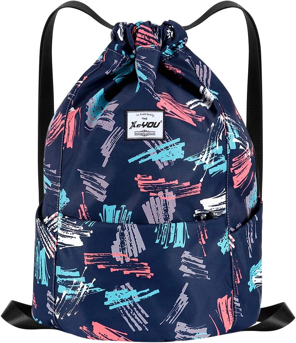 XEYOU Drawstring Sports Backpack Lightweight Gym Yoga Sackpack Shoulder Rucksack Casual Outdoor Daypack for Women and Men
