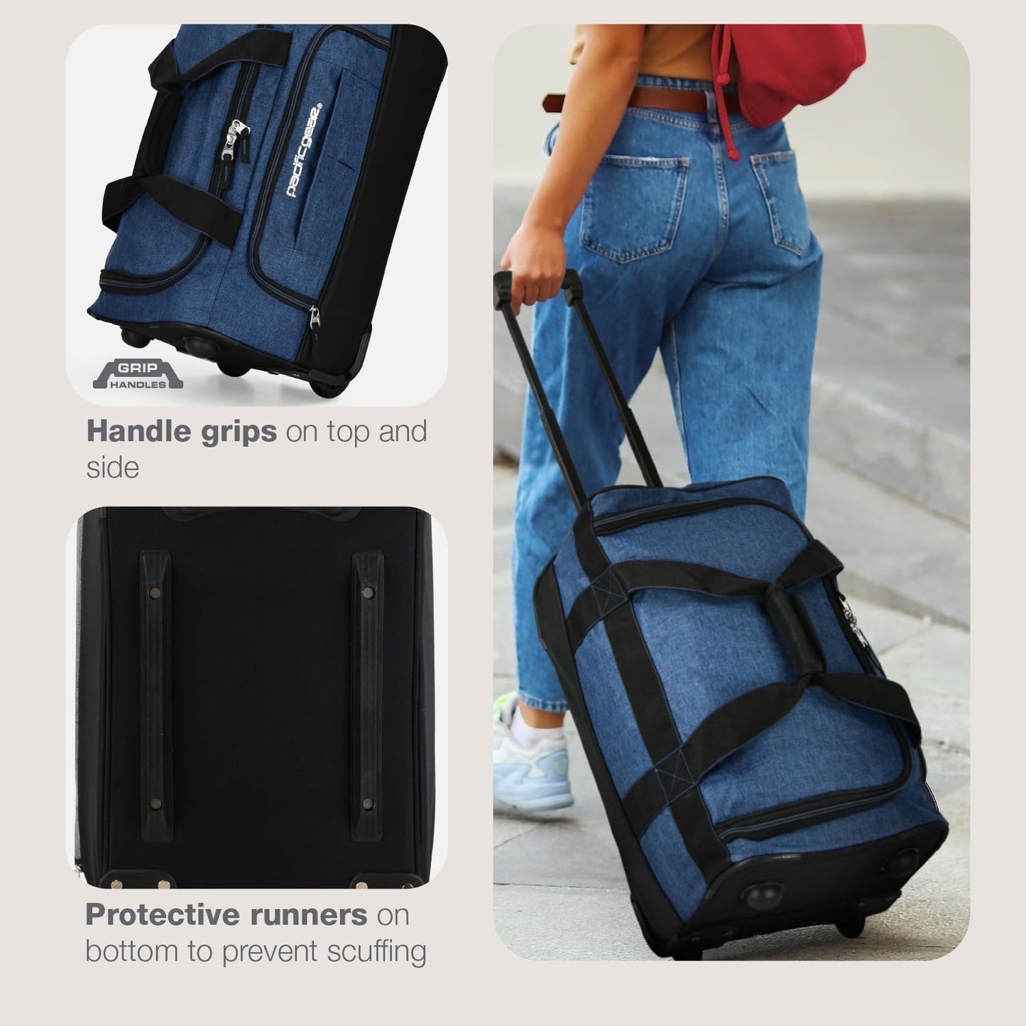 Pacific Gear Duffel Bag with Rolling Wheels